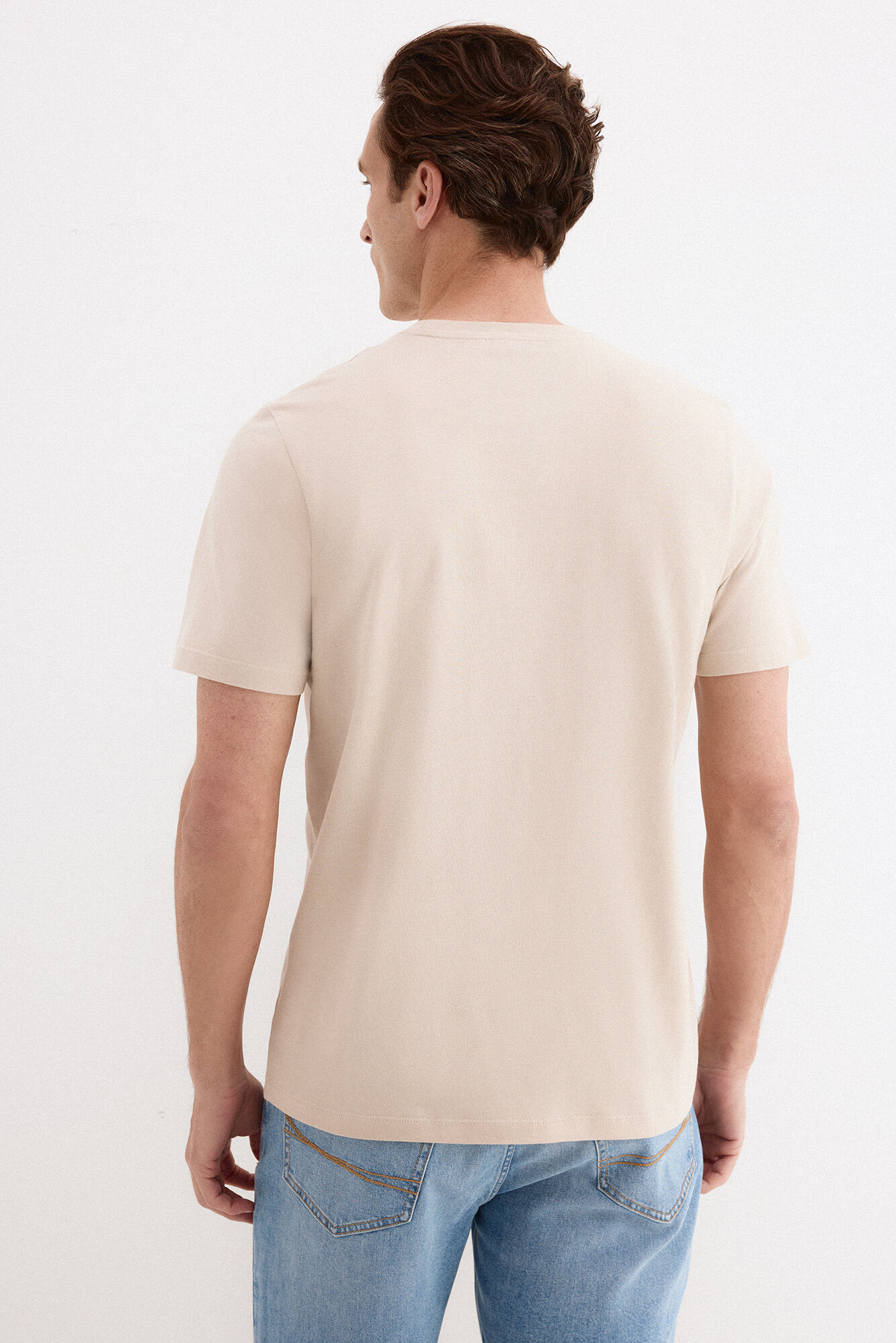Pedro del Hierro Basic T-shirt Beige