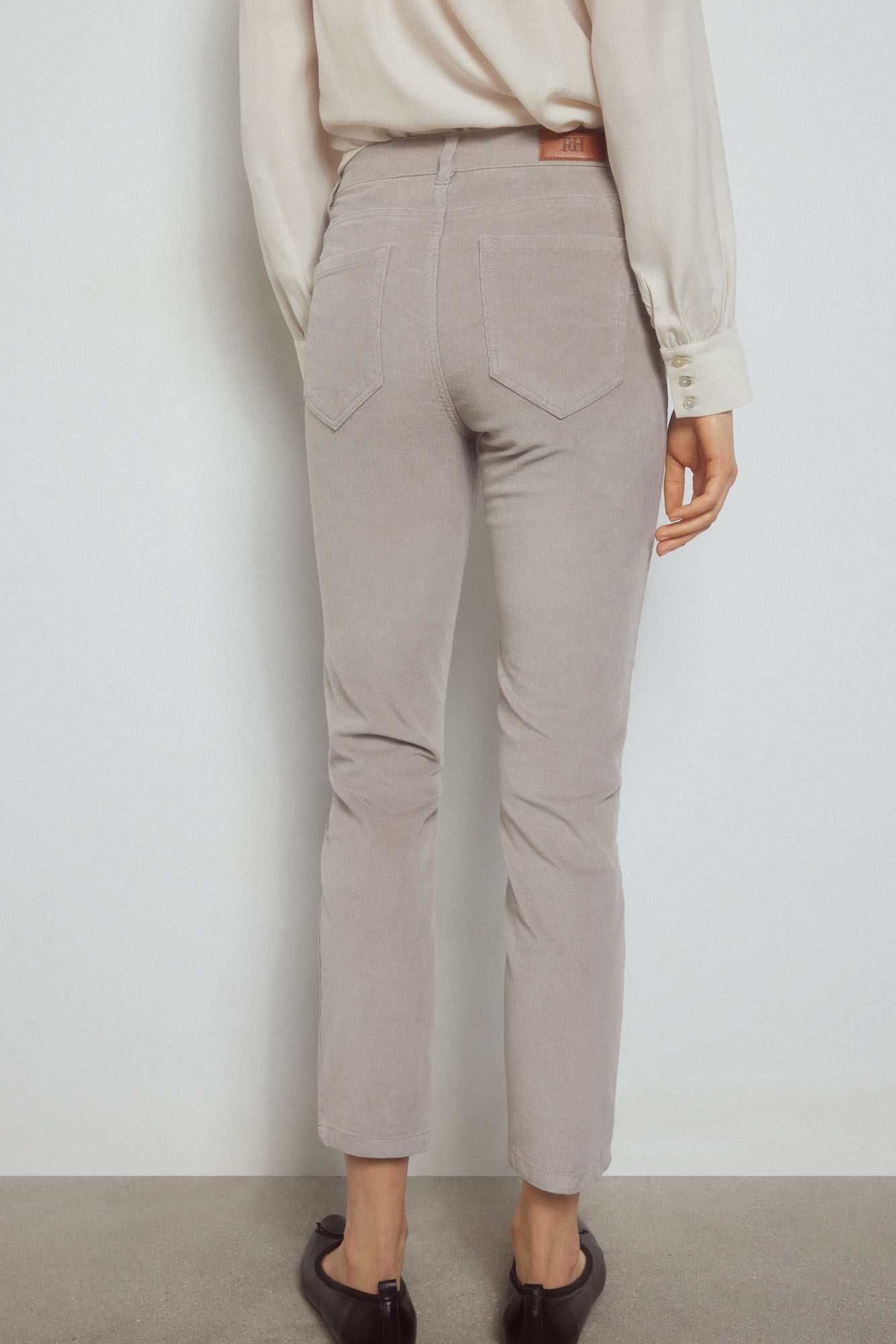 Pedro del Hierro Corduroy push-up trousers Grey