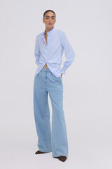 Pedro del Hierro Pantal&oacute;n vaquero wide leg full length Azul