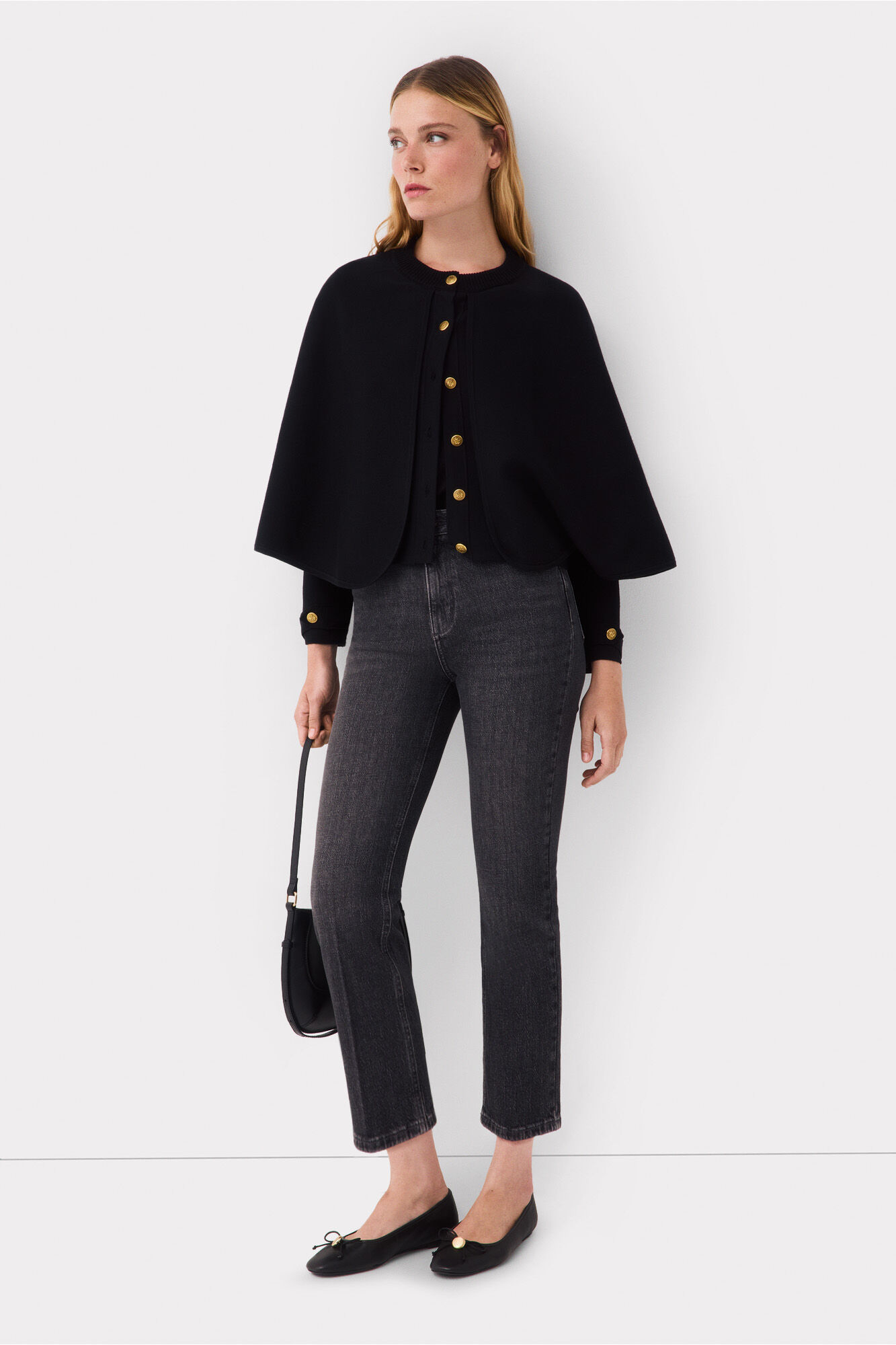 Pedro del Hierro Cape jacket Black