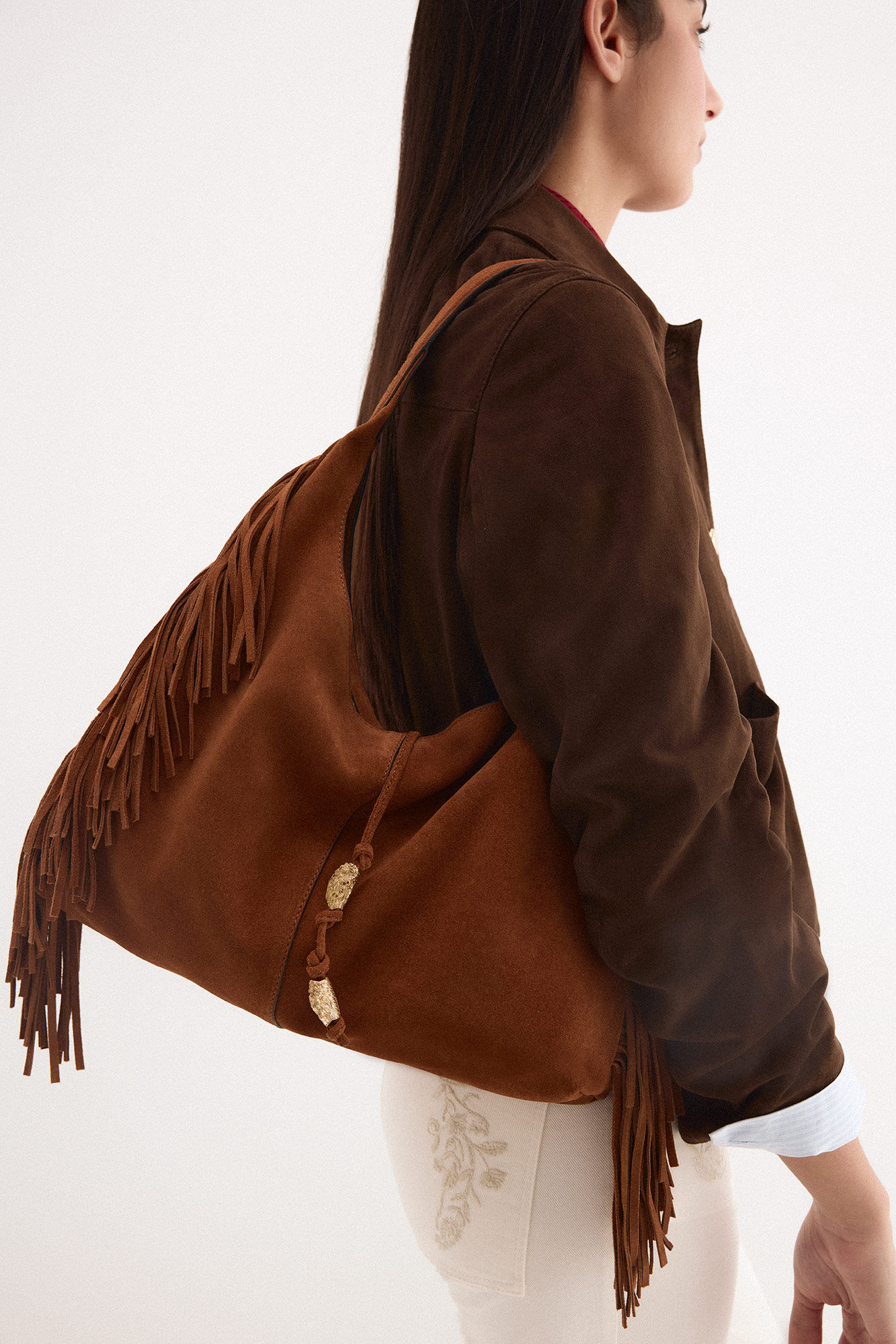 Pedro del Hierro Fringed shoulder bag