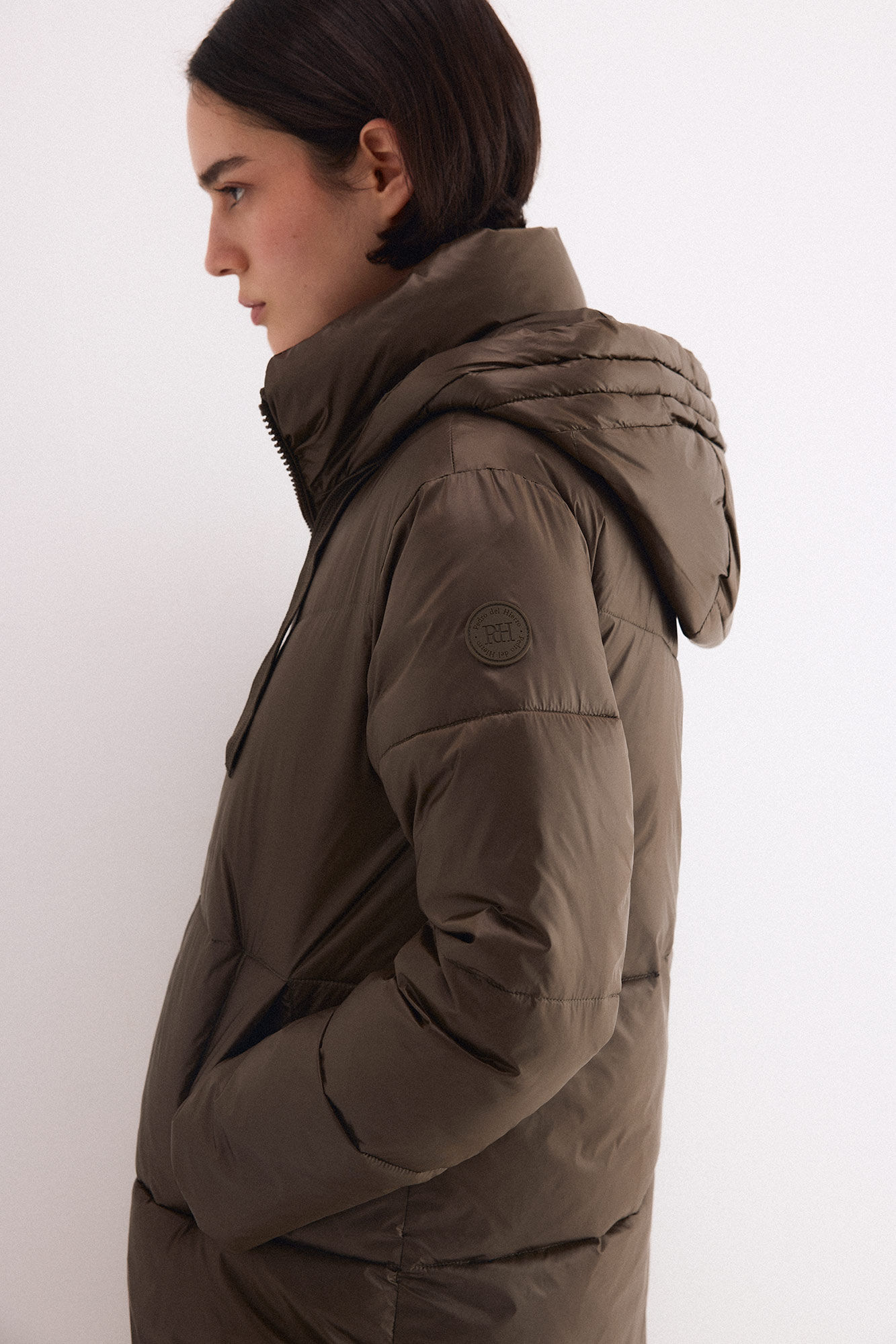 Pedro del Hierro Hooded puffer parka Green