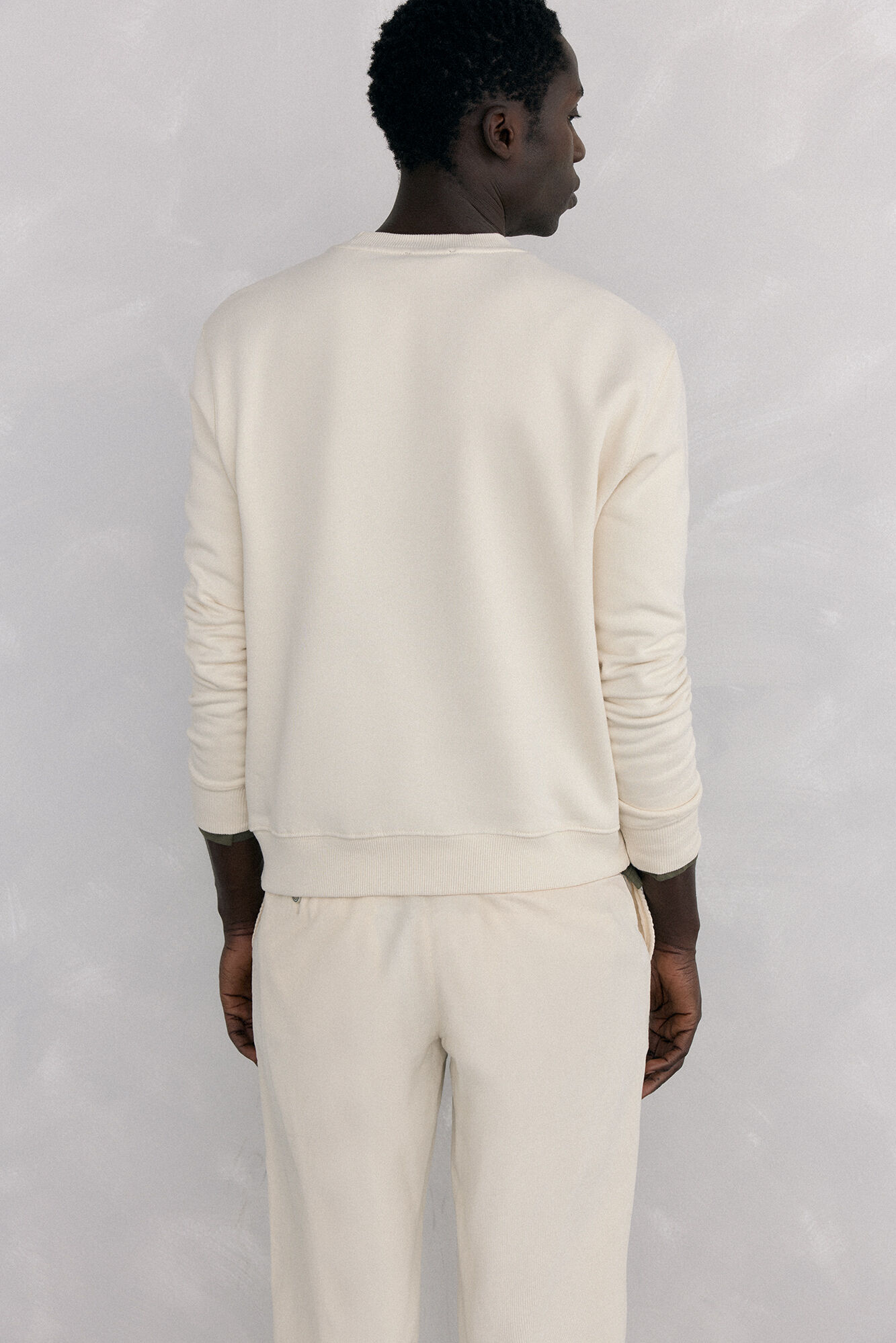 Pedro del Hierro Sweatshirt logo crew neck Beige