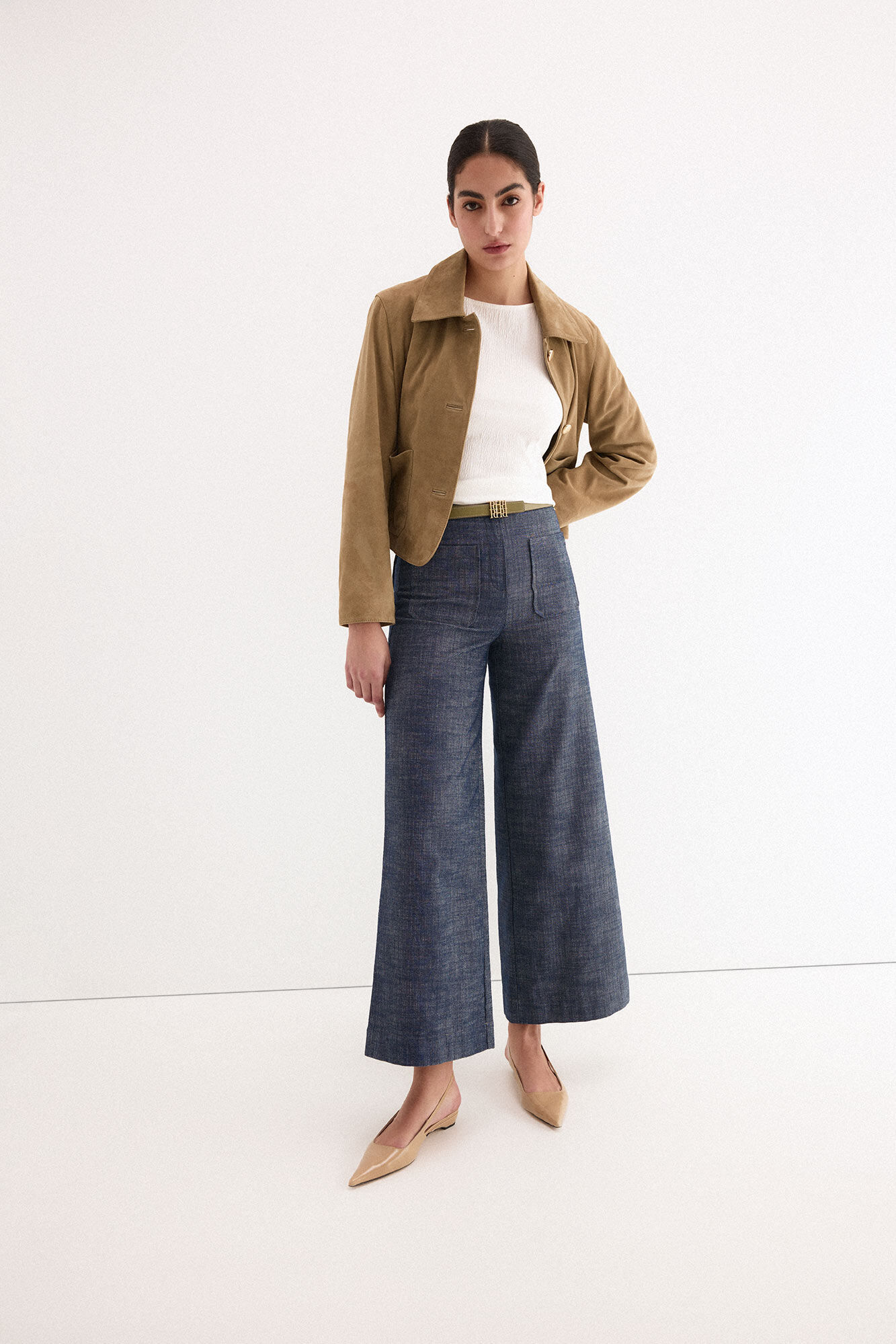 Pedro del Hierro Crinkled boat neck top