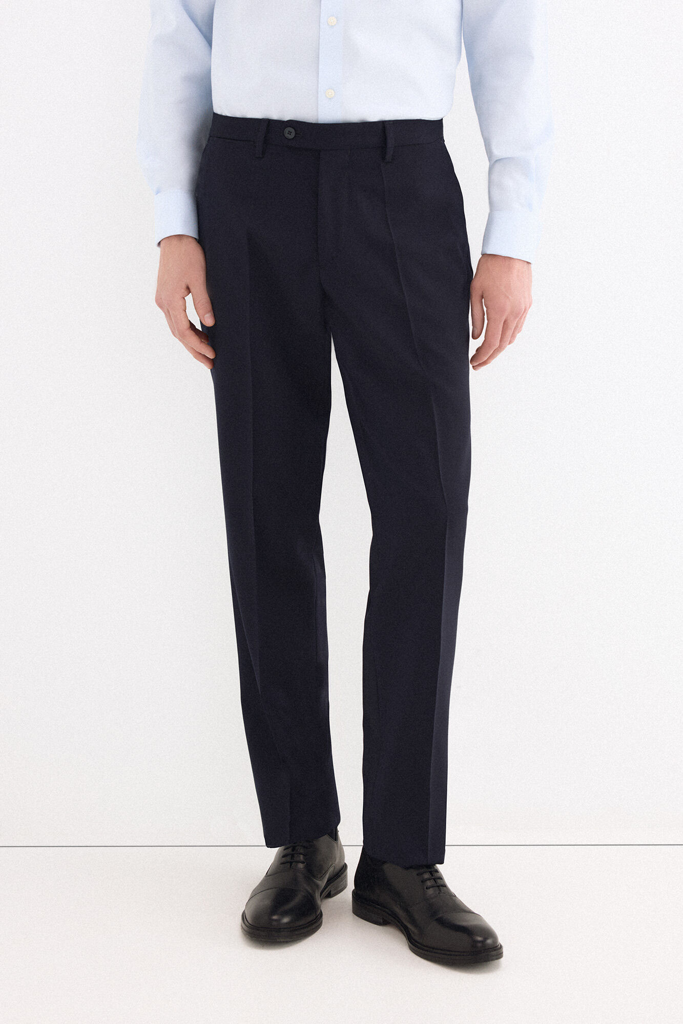 Pedro del Hierro Plain bi-stretch tailored trousers