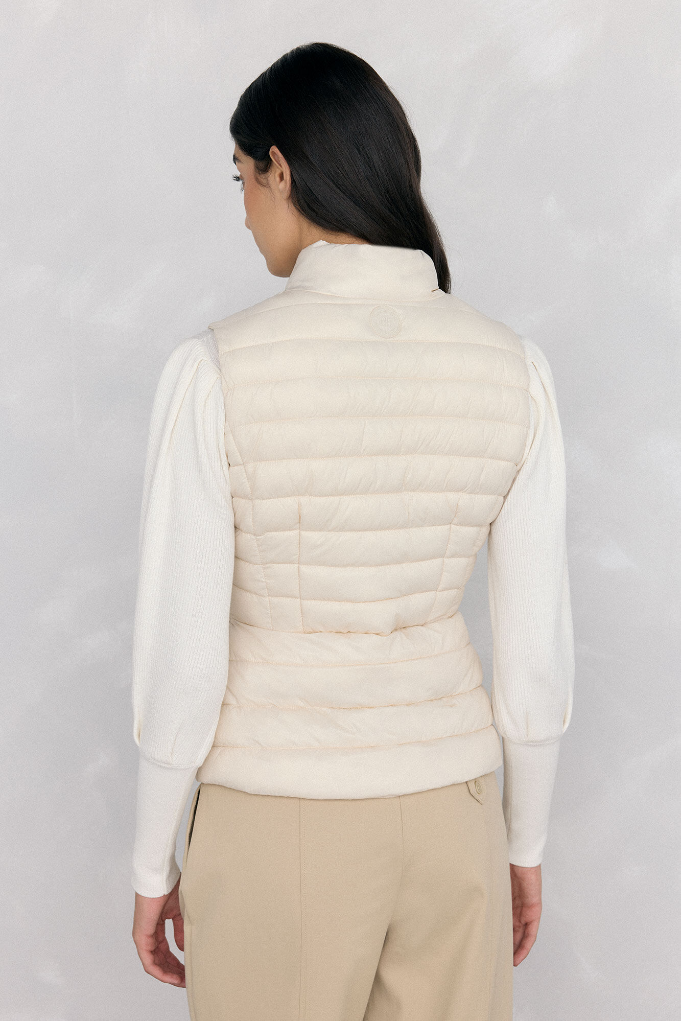 Pedro del Hierro Short peplum vest Ecru