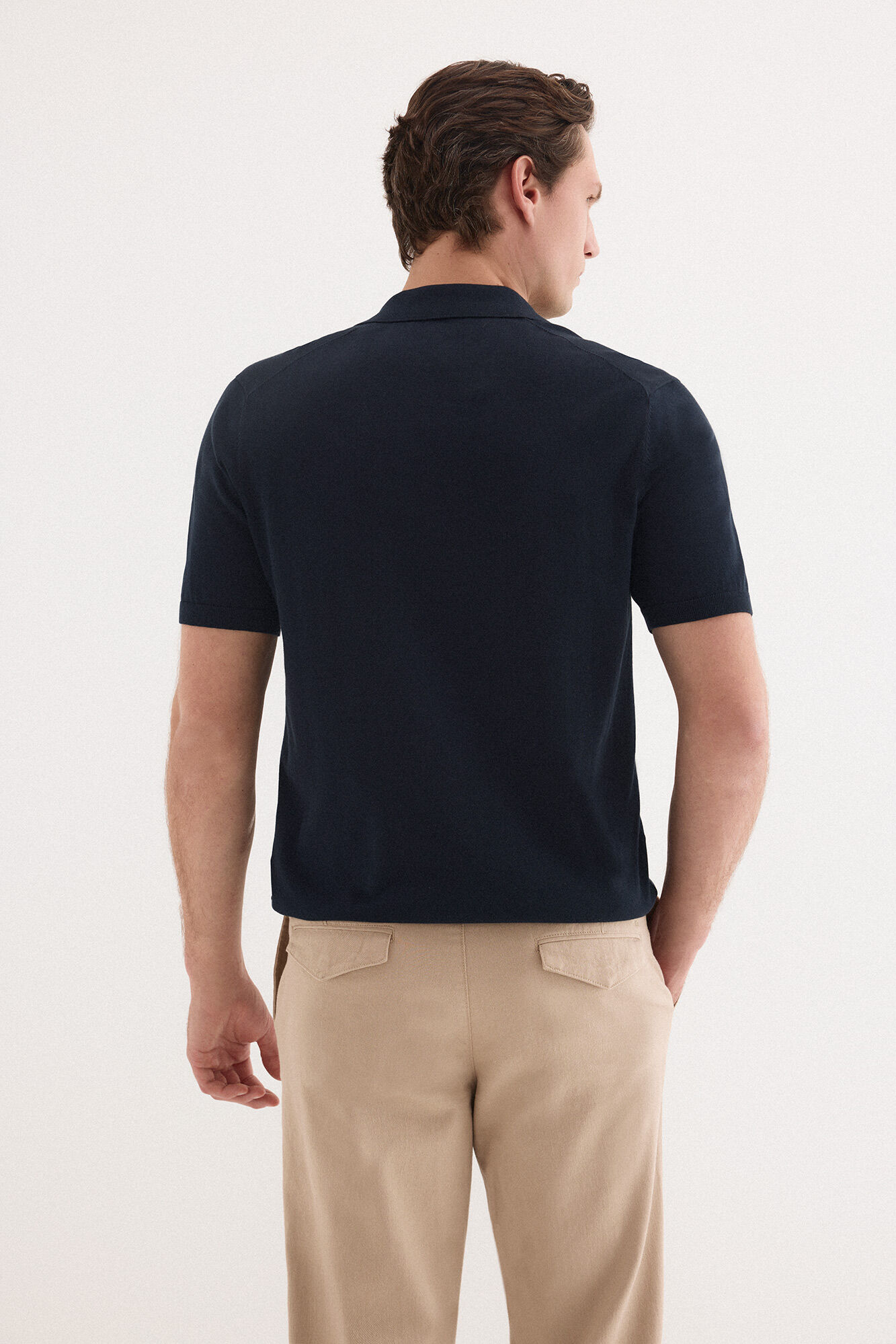 Pedro del Hierro Camisola polo premium manga curta em algod&atilde;o Azul
