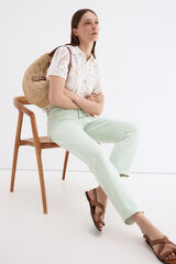 Pedro del Hierro Basic straight capri jeans Turquoise