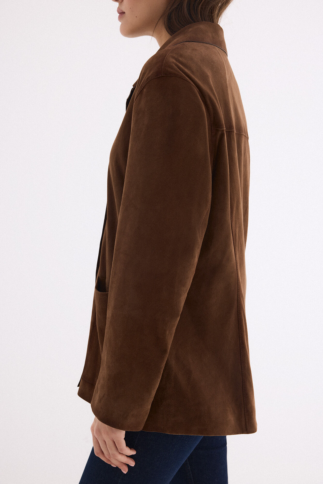 Pedro del Hierro Suede jacket Beige