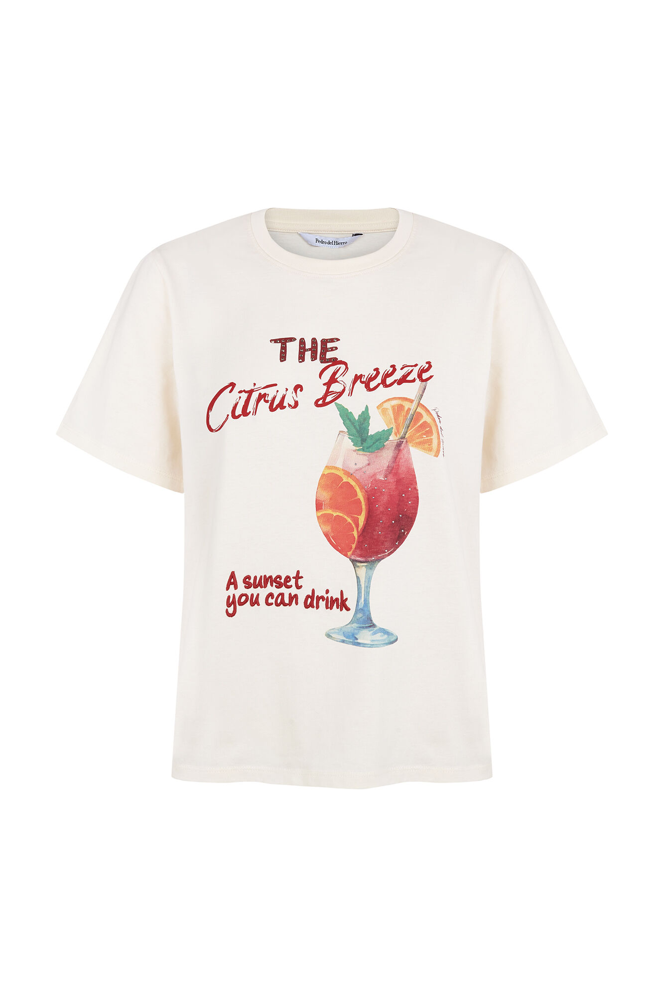 Pedro del Hierro Printed front T-shirt White