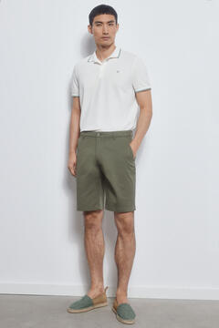 Pedro del Hierro Premium Flex chino-style Bermuda shorts  Green