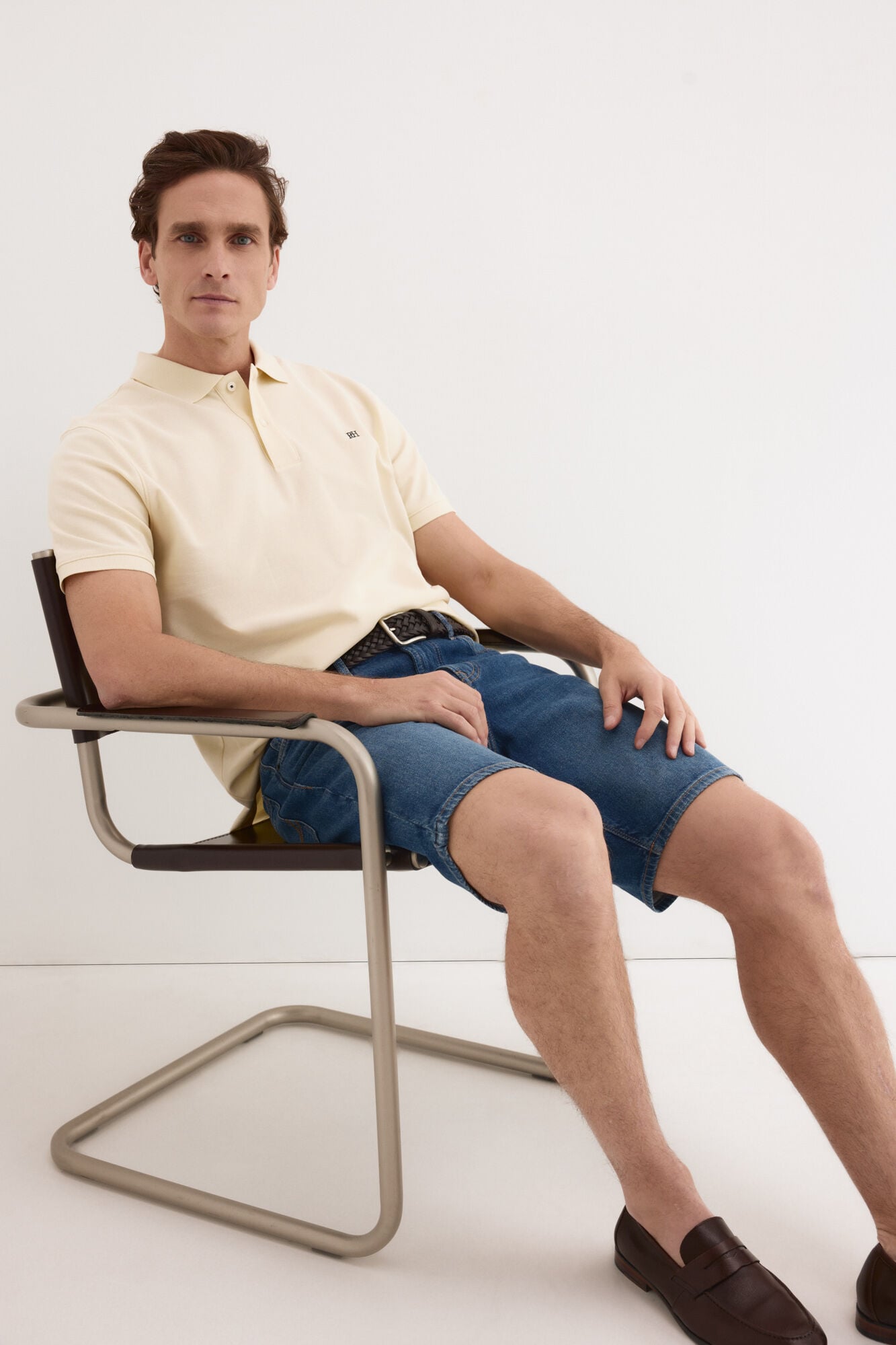 Pedro del Hierro Regular fit 5 pocket Bermuda shorts