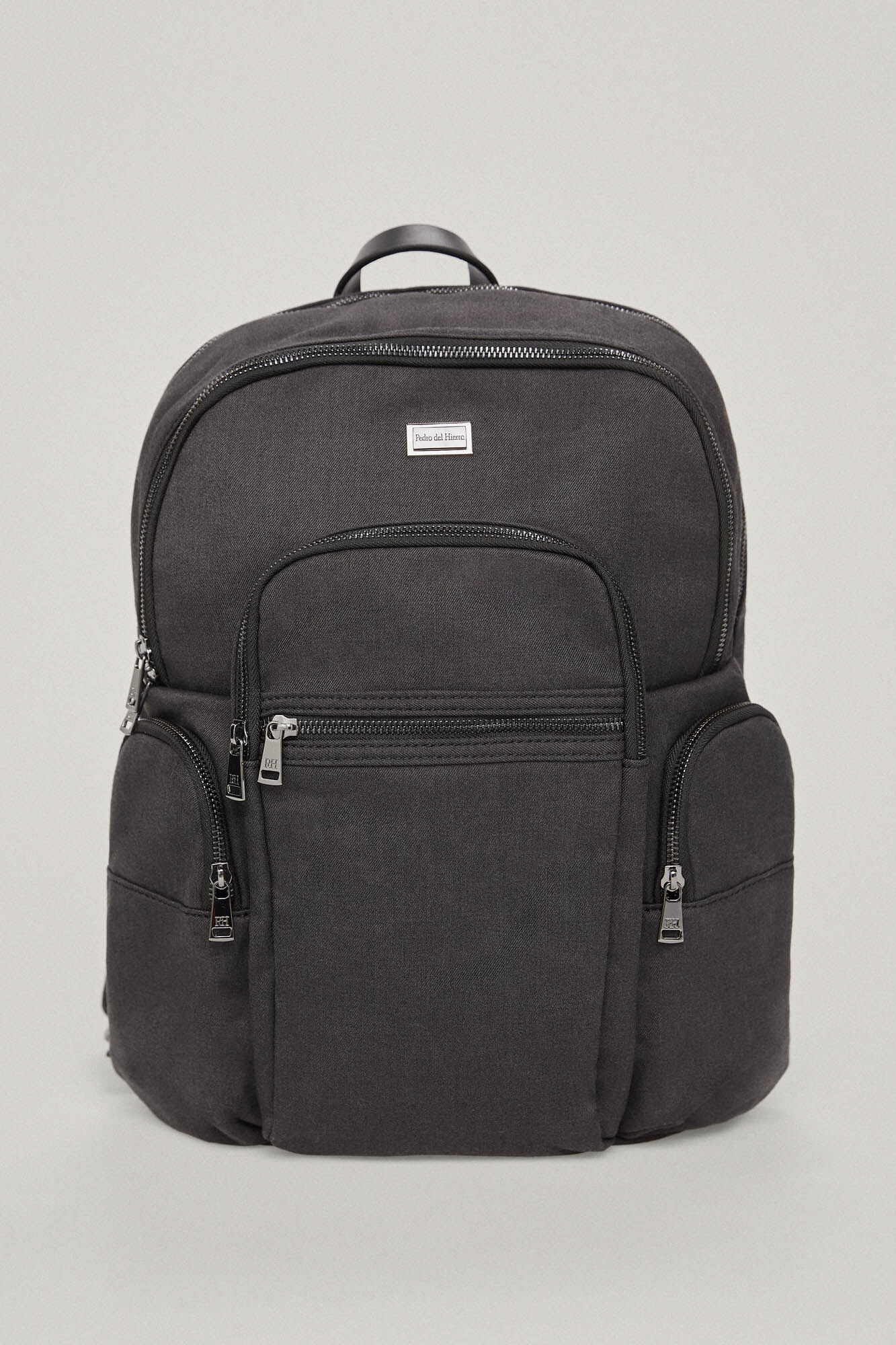Pedro del Hierro Mochila tejido lisa Gris