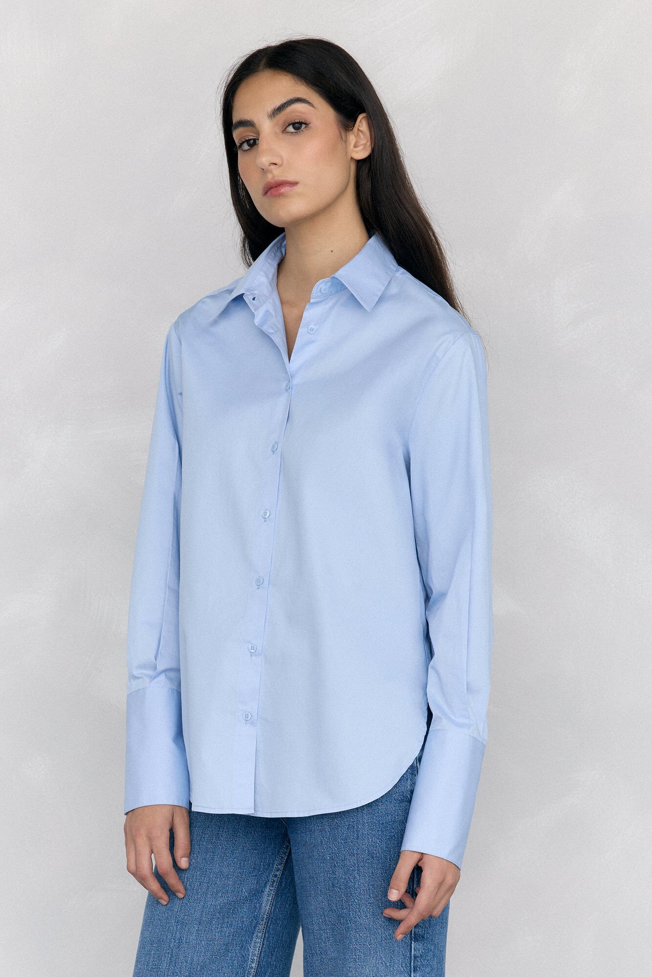 Pedro del Hierro Plain oversized shirt Blue