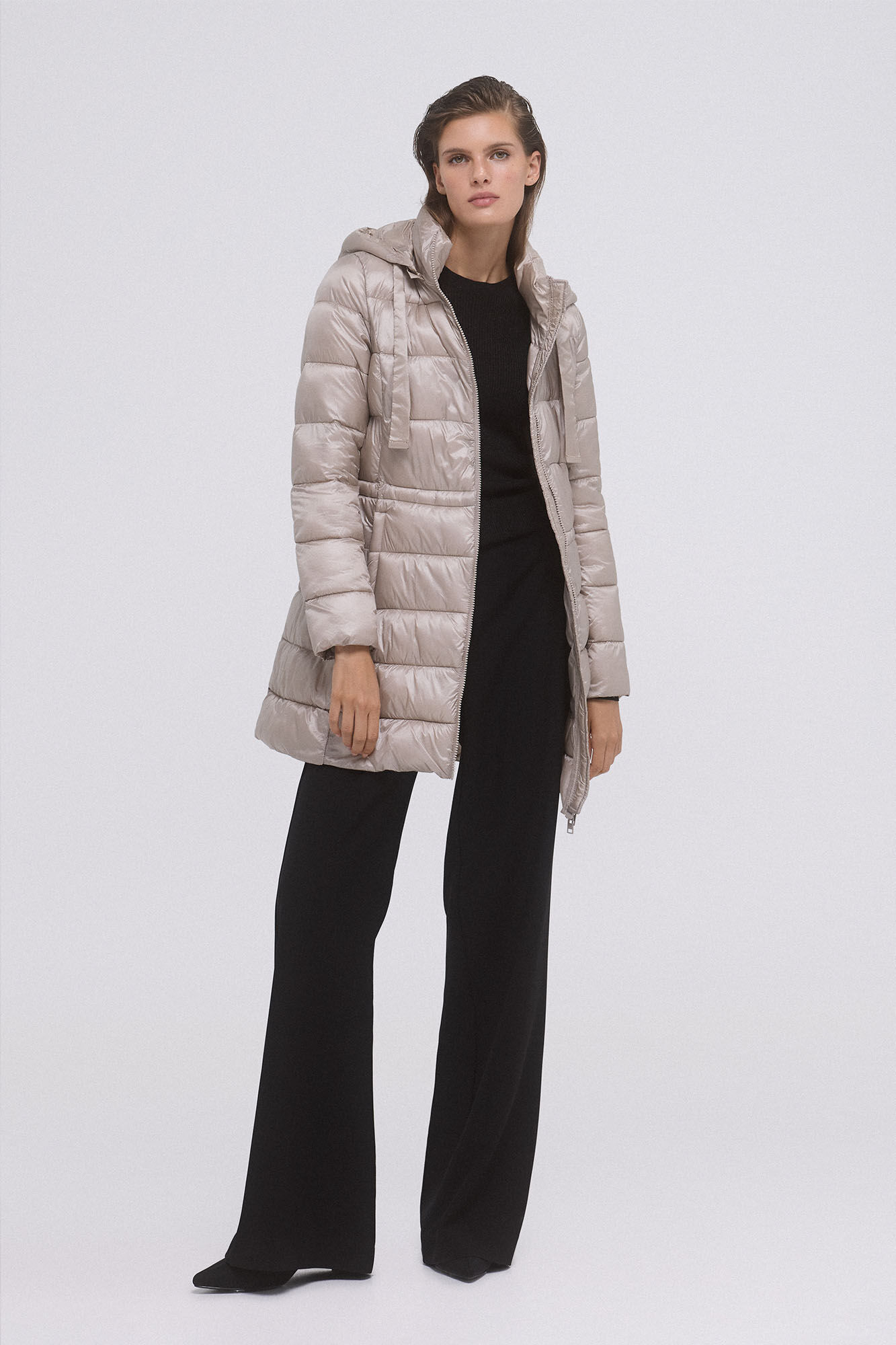 Pedro del Hierro Parka acolchada capucha Beige