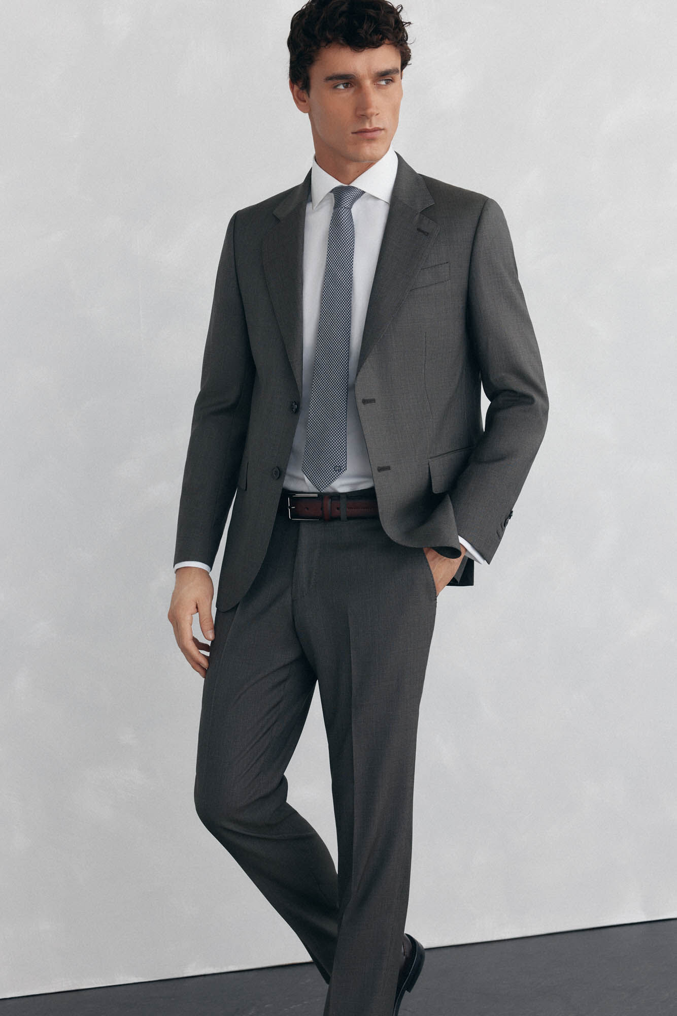Pedro del Hierro Blazer bege slim fit Cizento