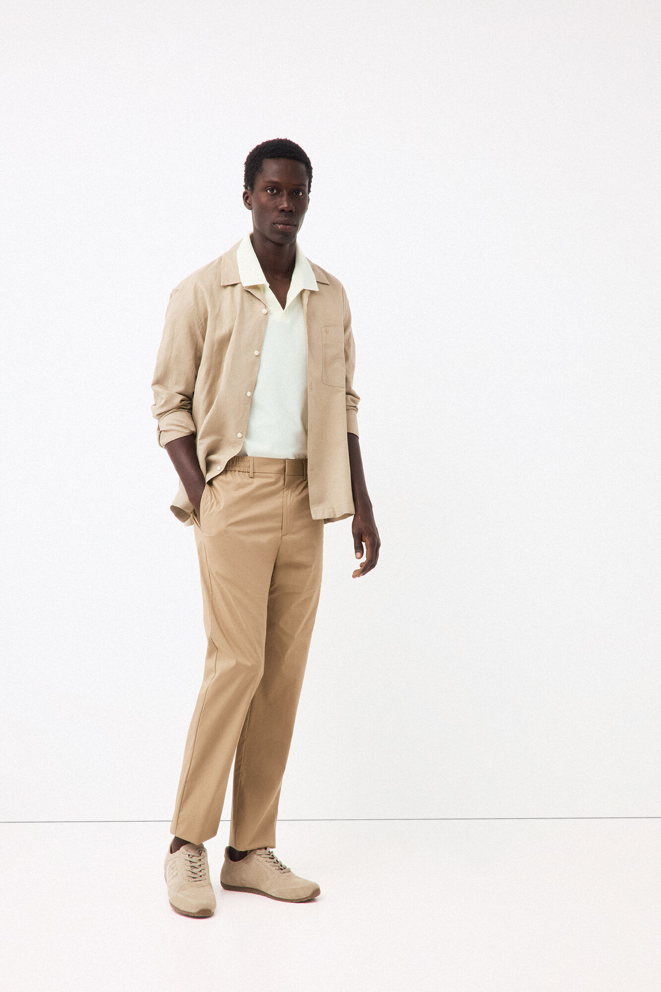 Pedro del Hierro Technical poplin regular chinos
