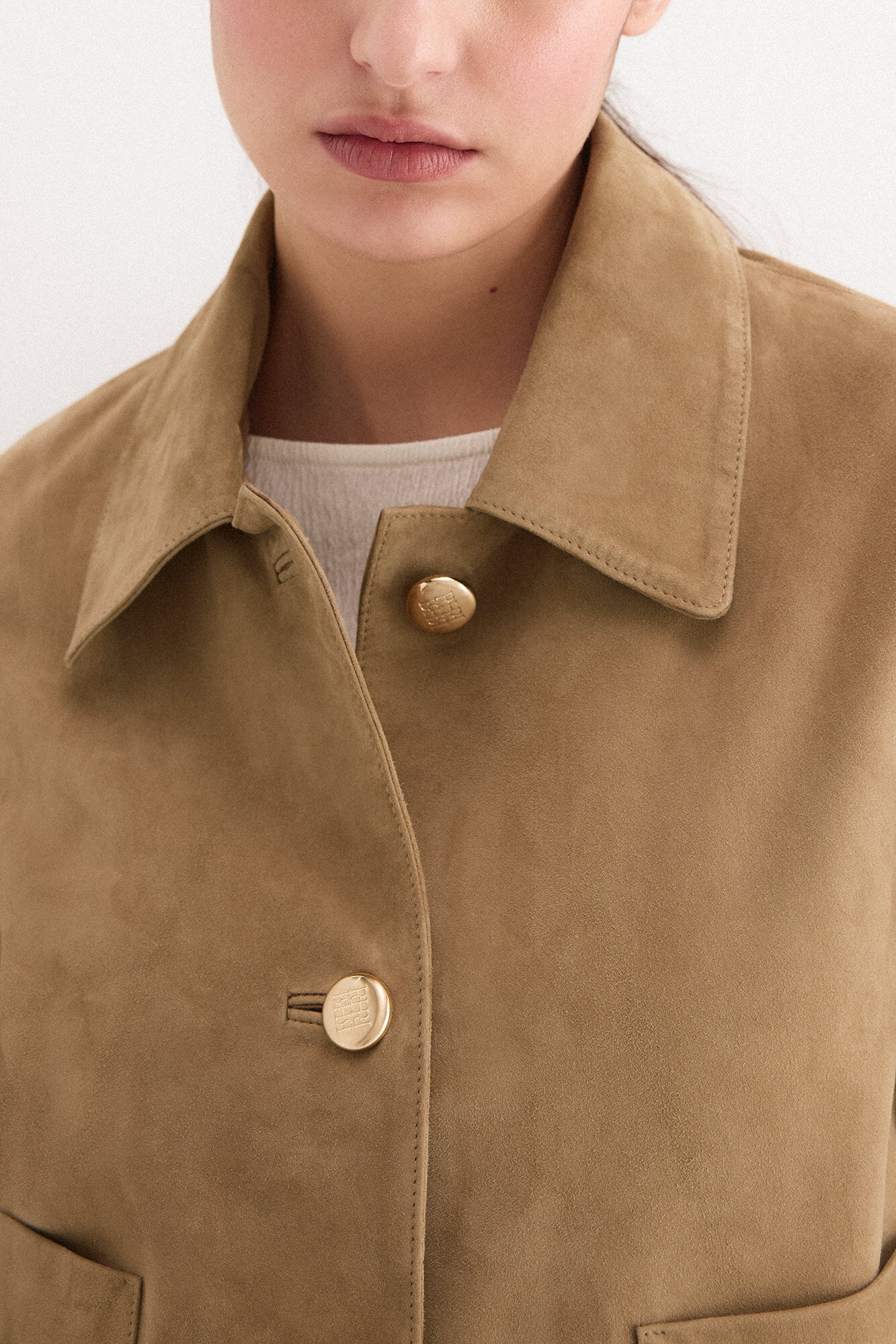 Pedro del Hierro Suede jacket Green