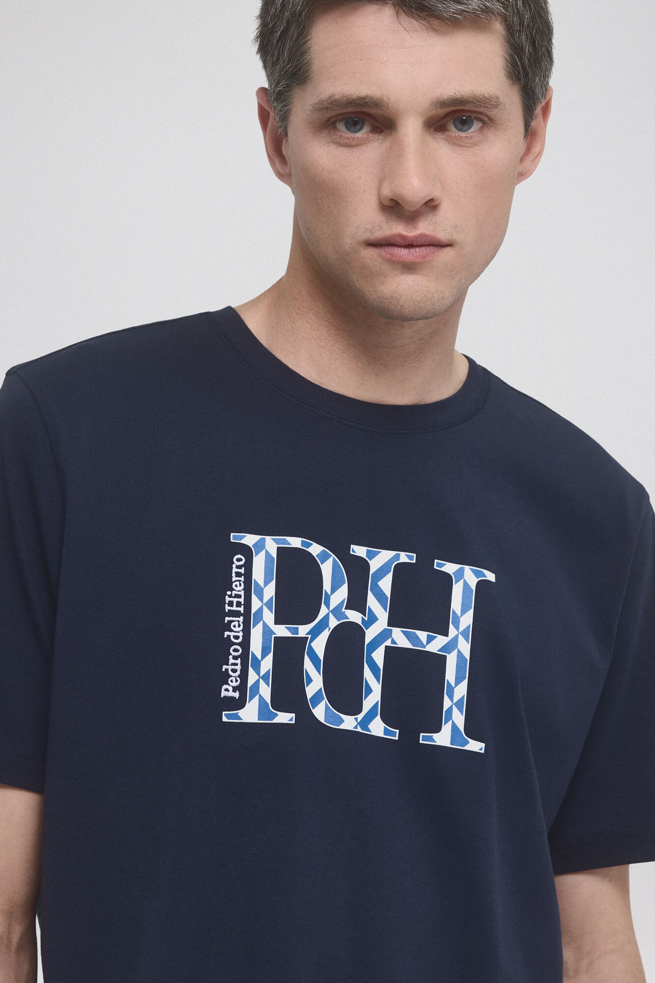 Pedro del Hierro Logo print T-shirt Blue