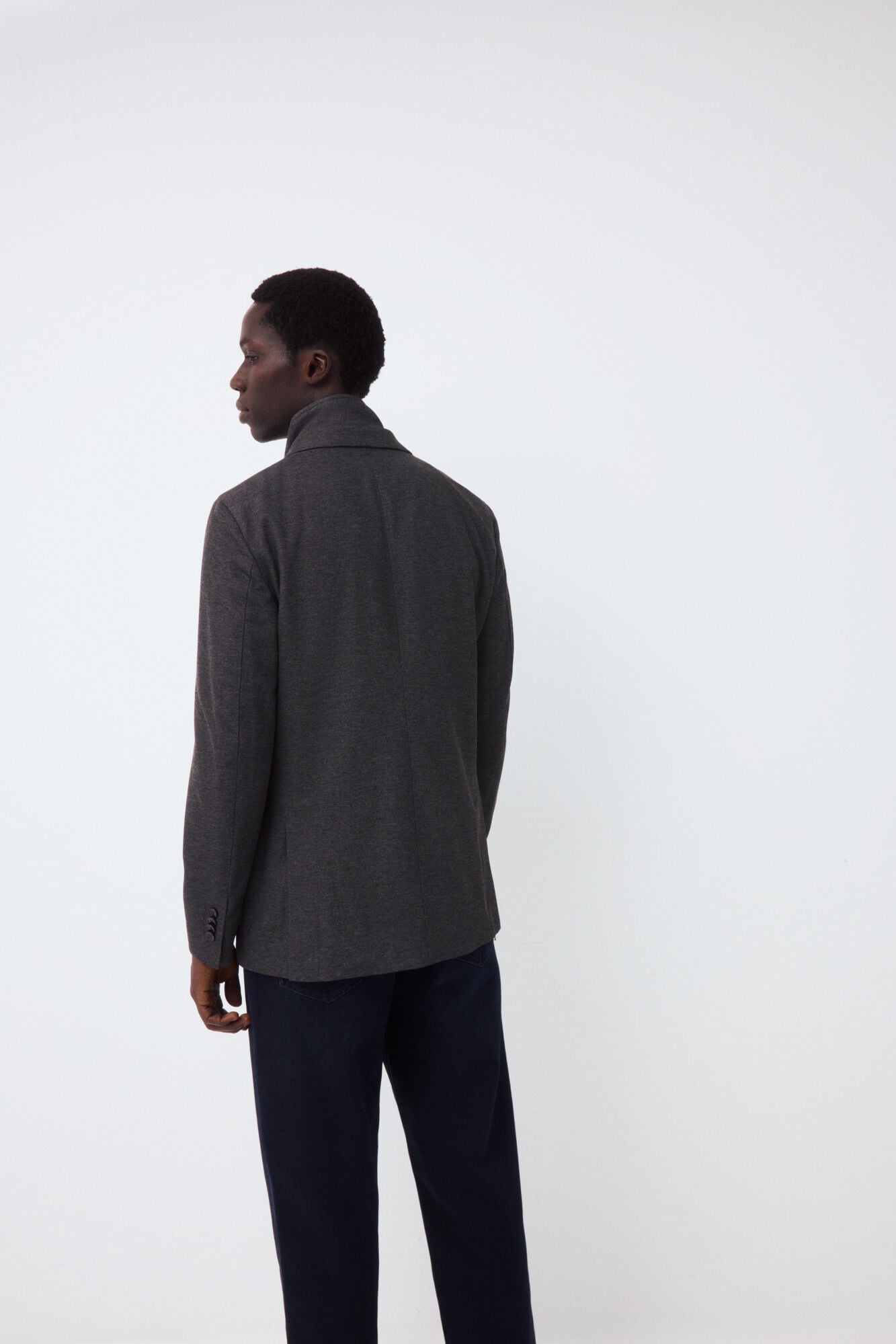 Pedro del Hierro Knit jacket with removable lining Grey