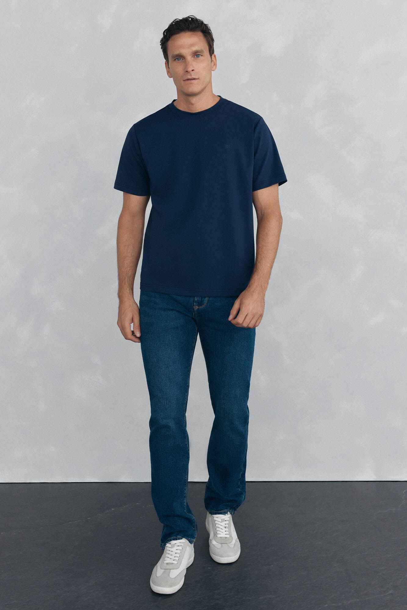 Pedro del Hierro Mercerized T-shirt Blue