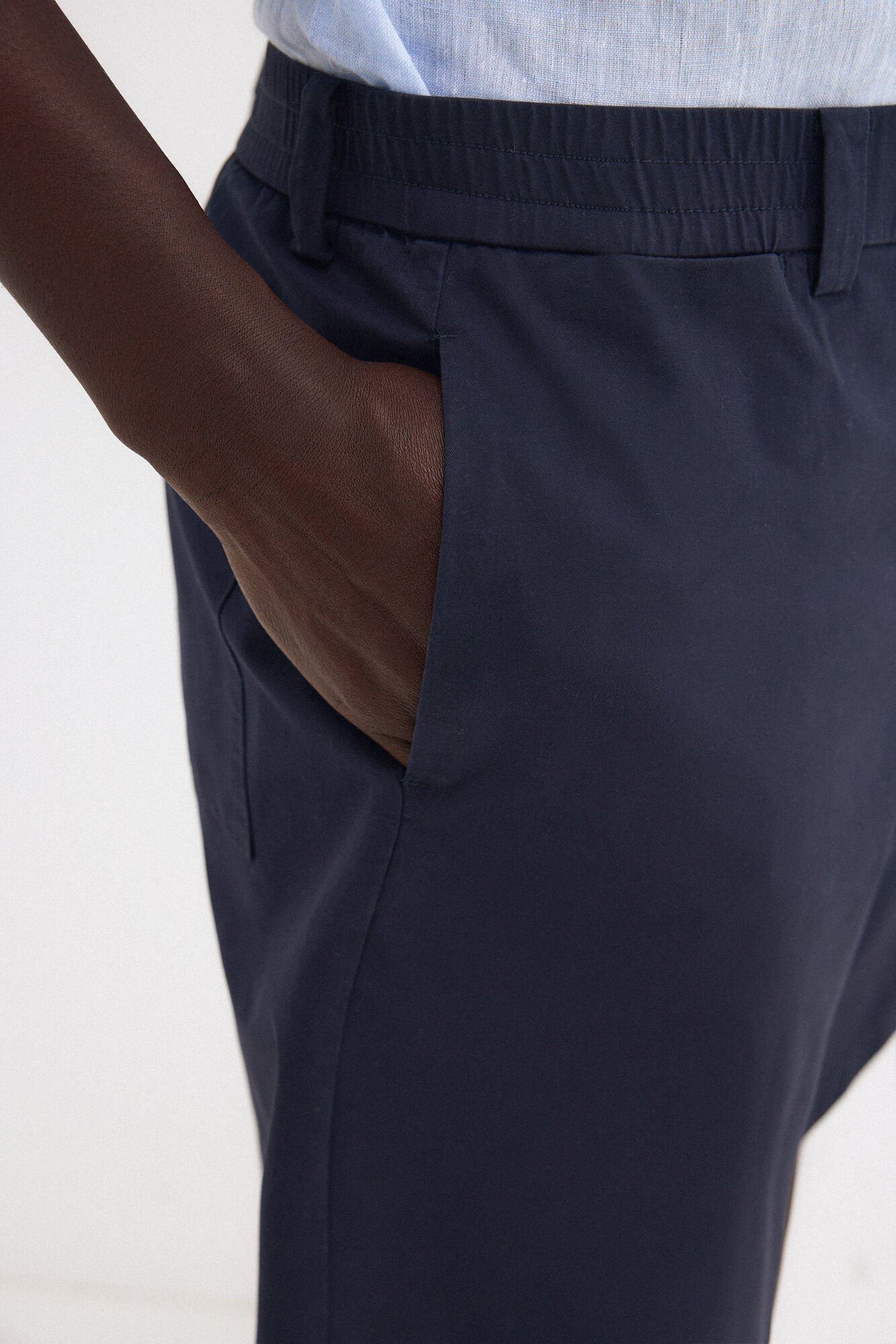 Pedro del Hierro Lightweight elasticated Bermuda shorts Blue