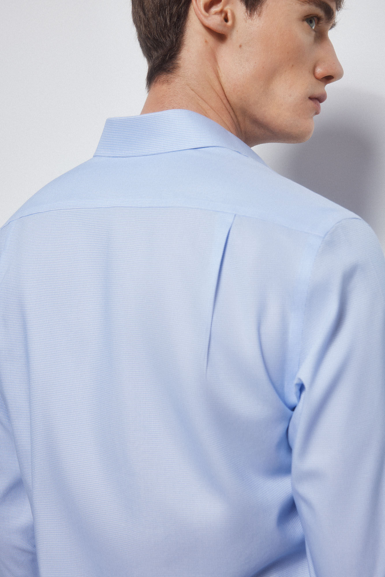 Pedro del Hierro Camisa formal quadrados non iron + antimanchas Azul