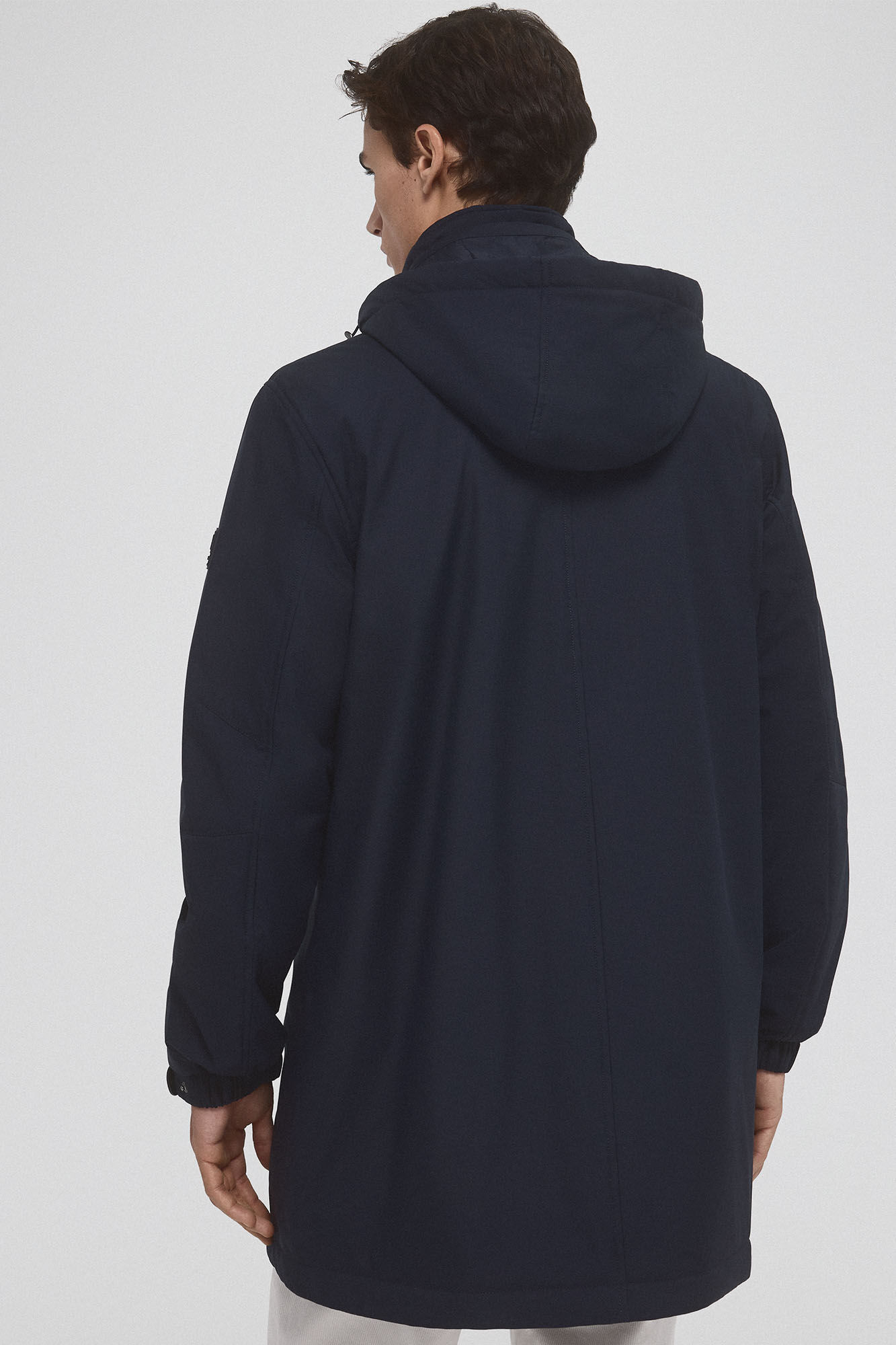 Pedro del Hierro Waterproof raincoat with detachable hood Blue