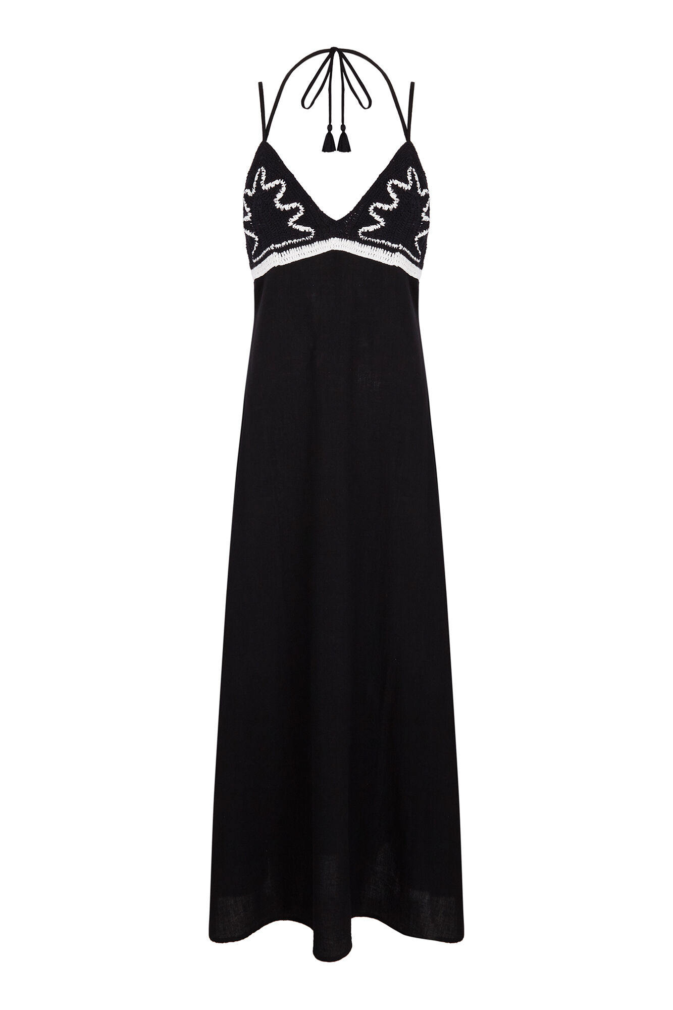 Pedro del Hierro Crochet beachwear dress Black