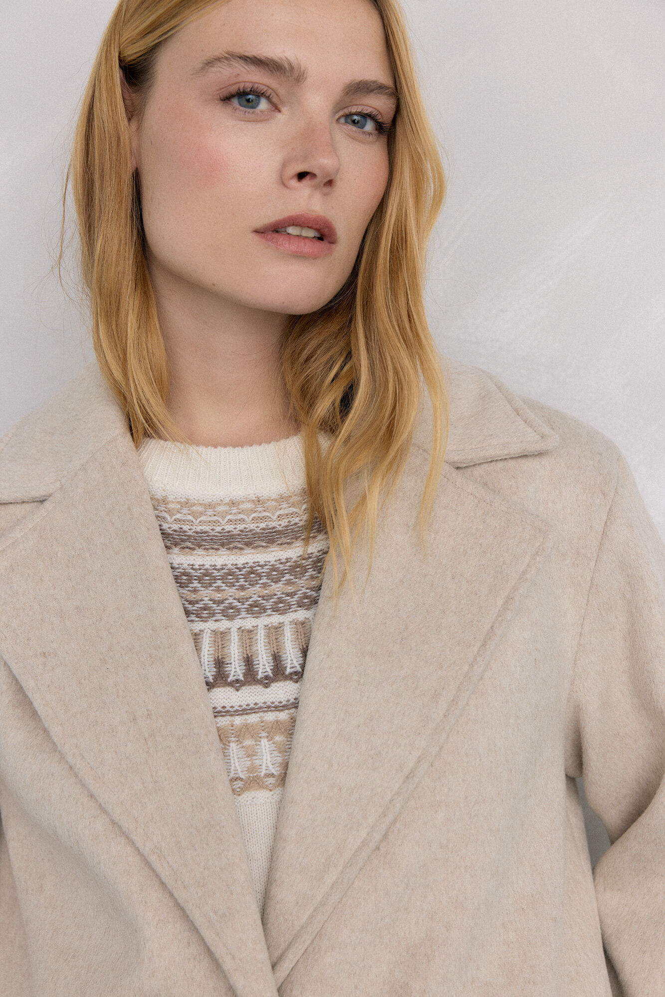 Pedro del Hierro Coat and inner gilet Beige
