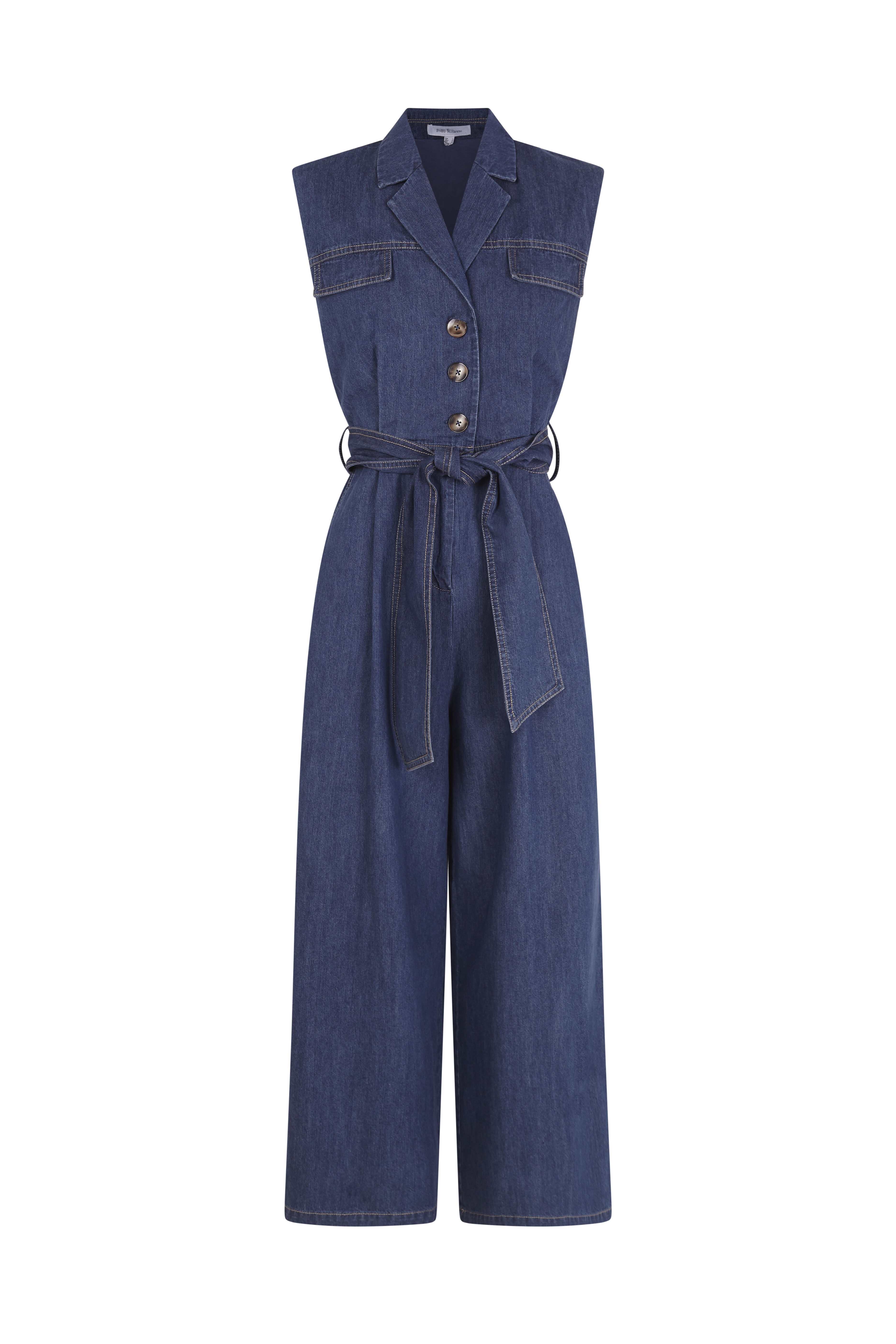 Pedro del Hierro Macac&atilde;o reto com detalhe de bolso Azul