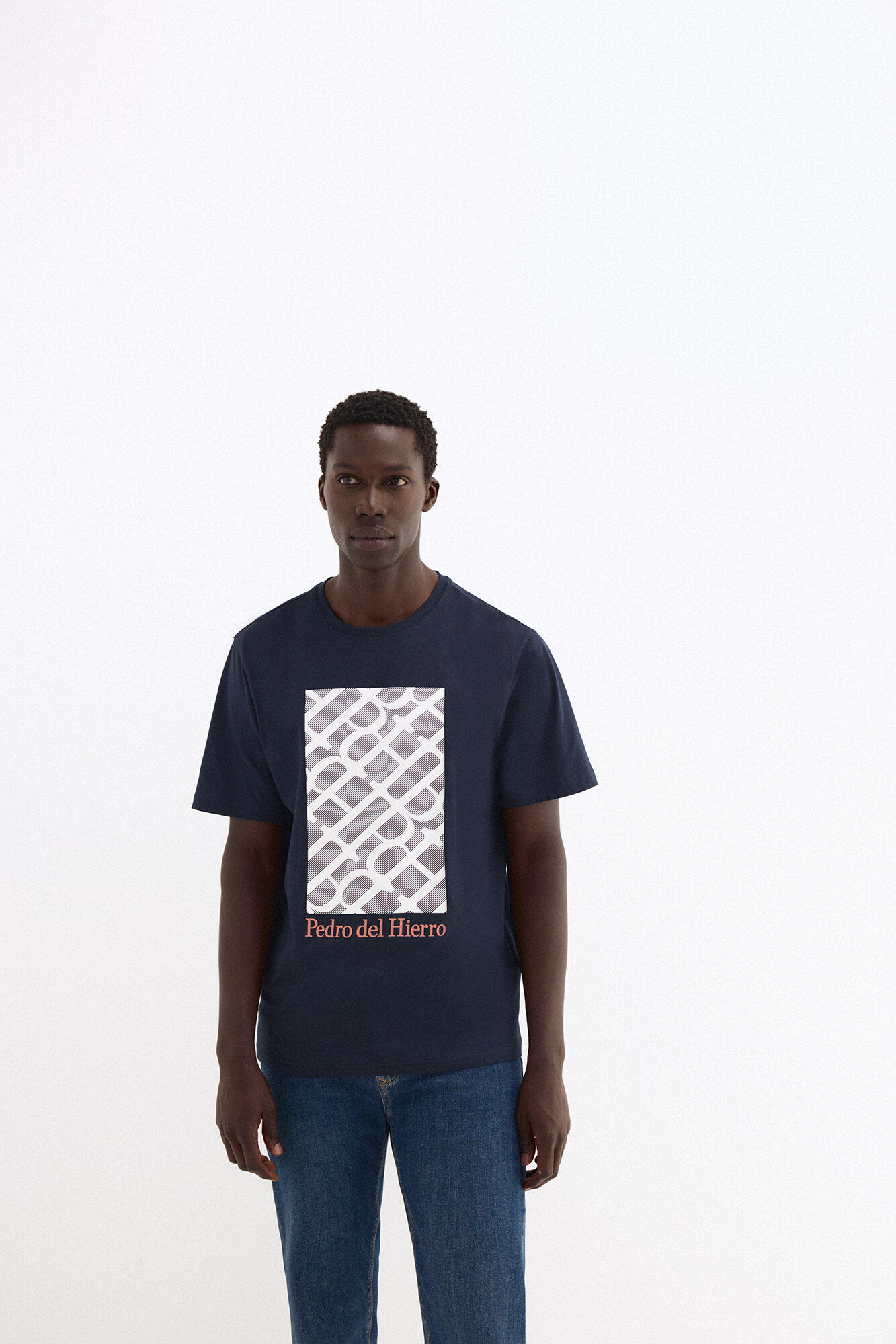 Pedro del Hierro Printed logo T-shirt Blue