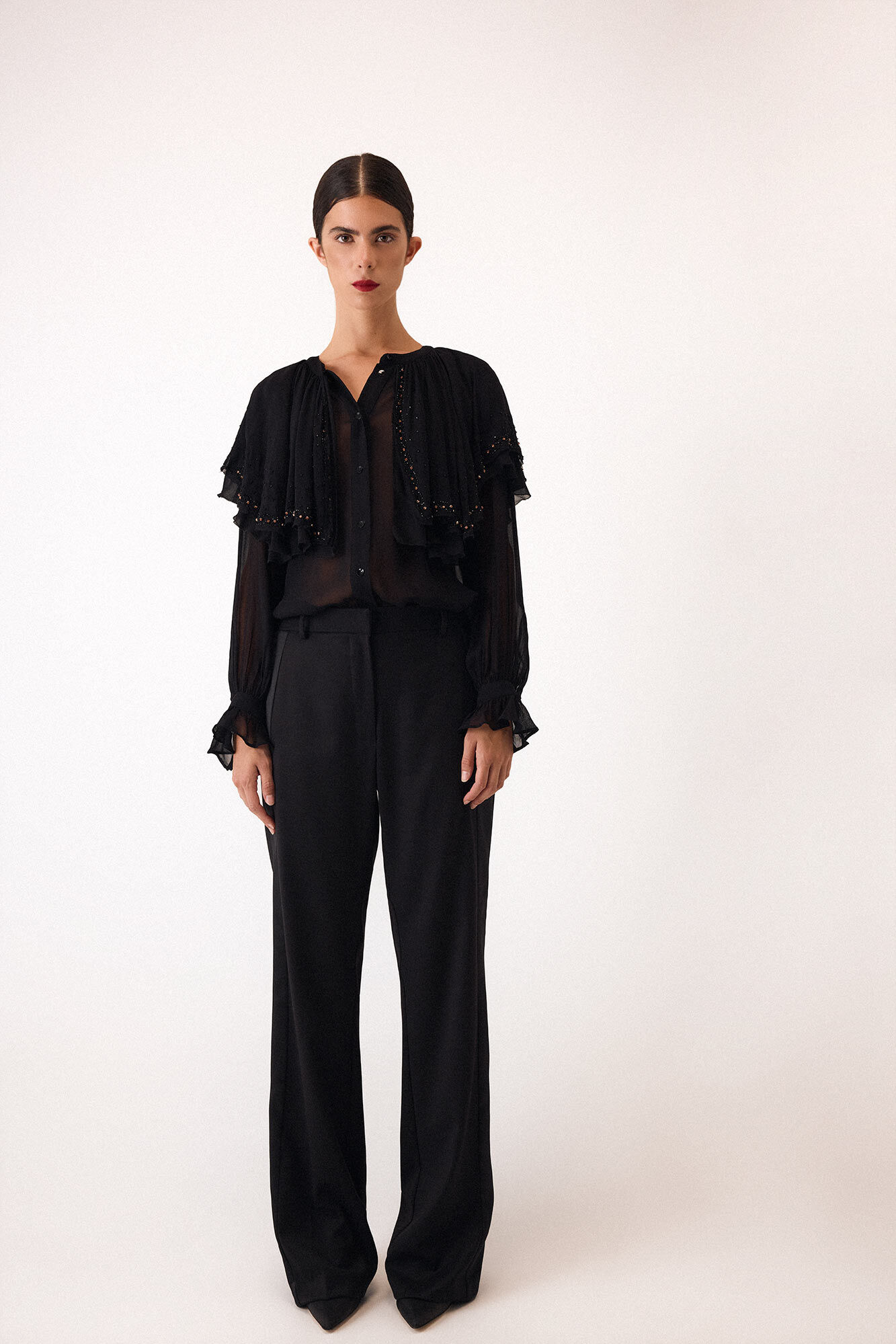 Pedro del Hierro Straight trousers Black