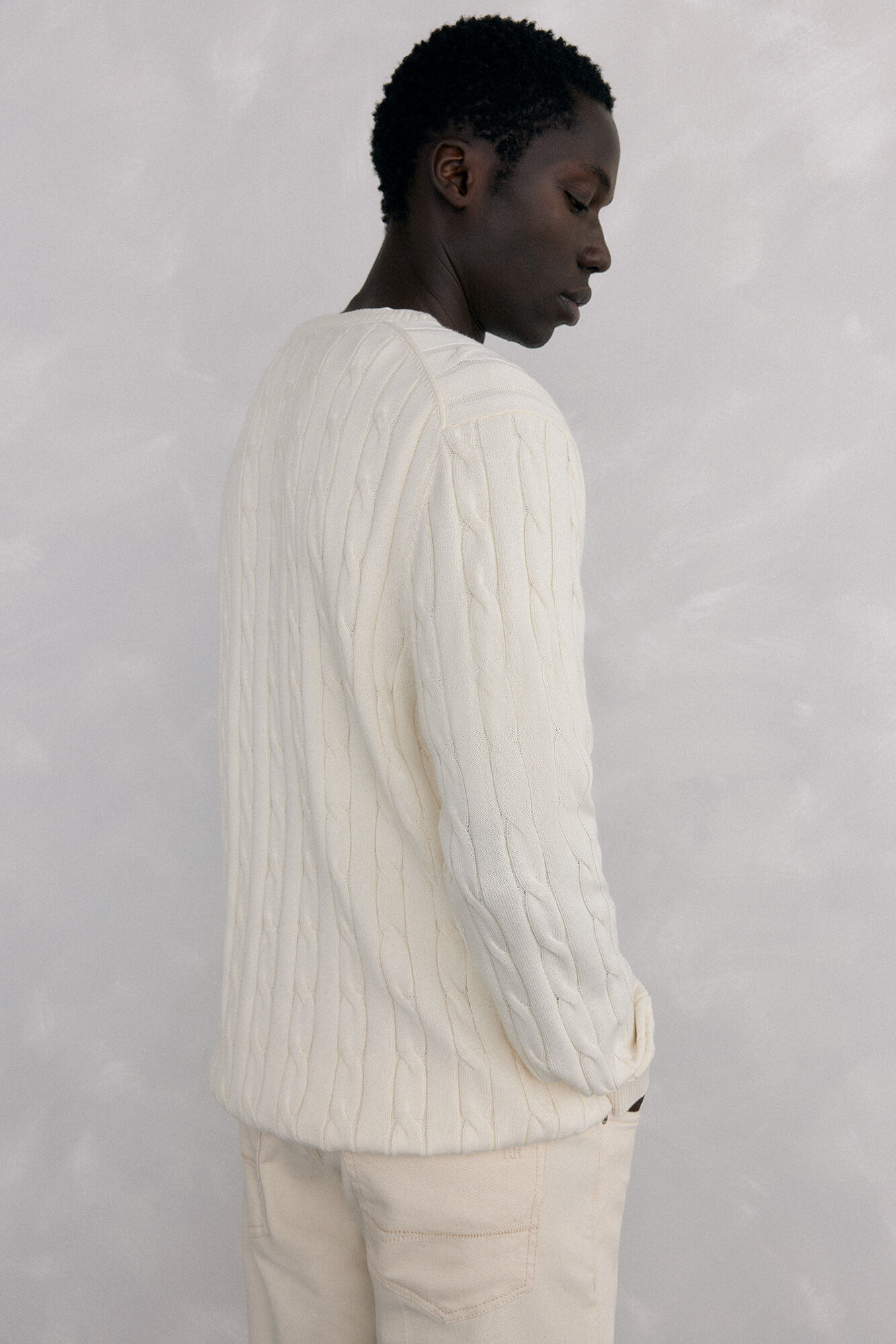 Pedro del Hierro Cotton and cashmere sweater Ecru