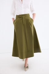 Pedro del Hierro Trench long midi skirt Green