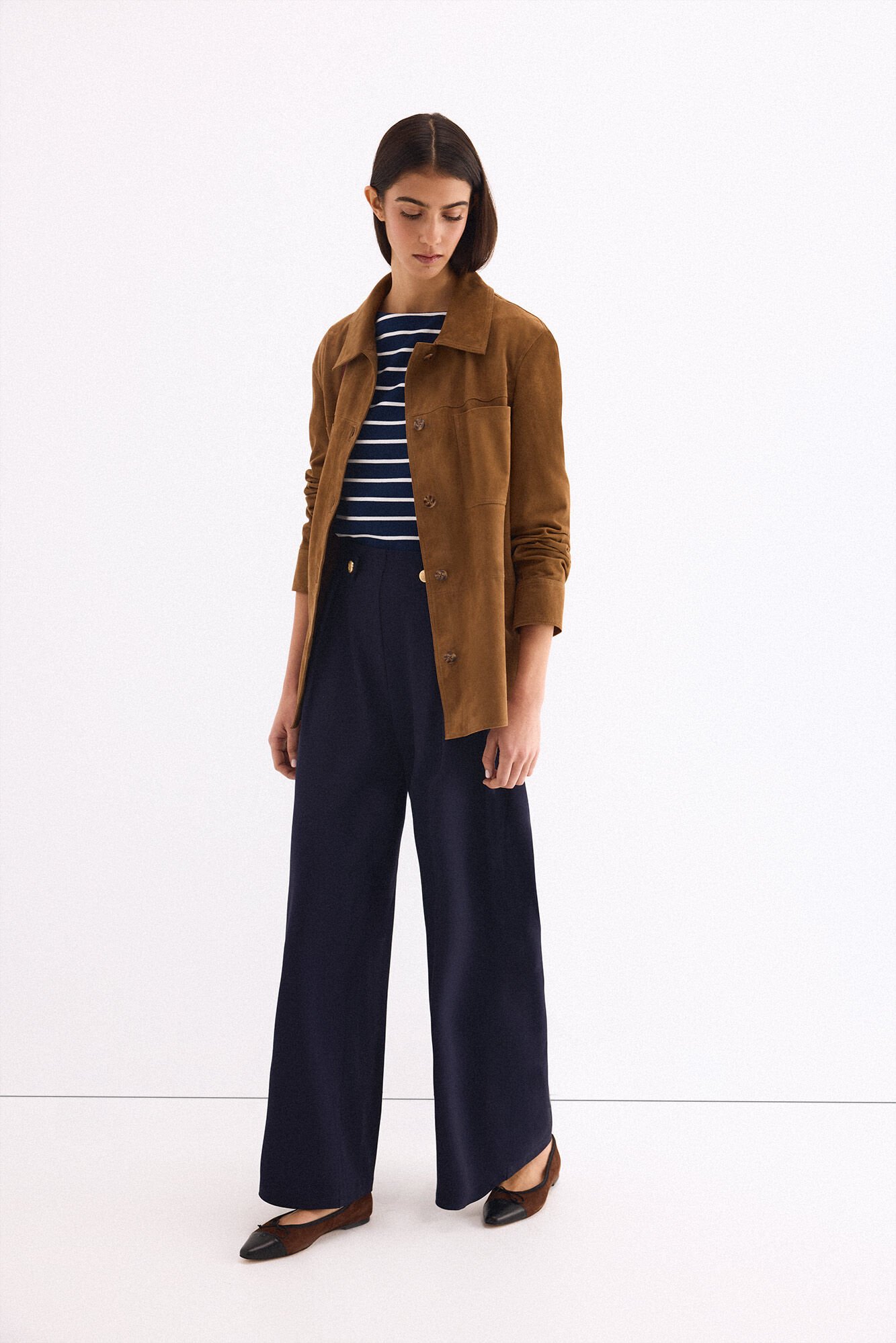 Pedro del Hierro Navy crepe trousers