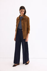 Pedro del Hierro Navy crepe trousers Blue