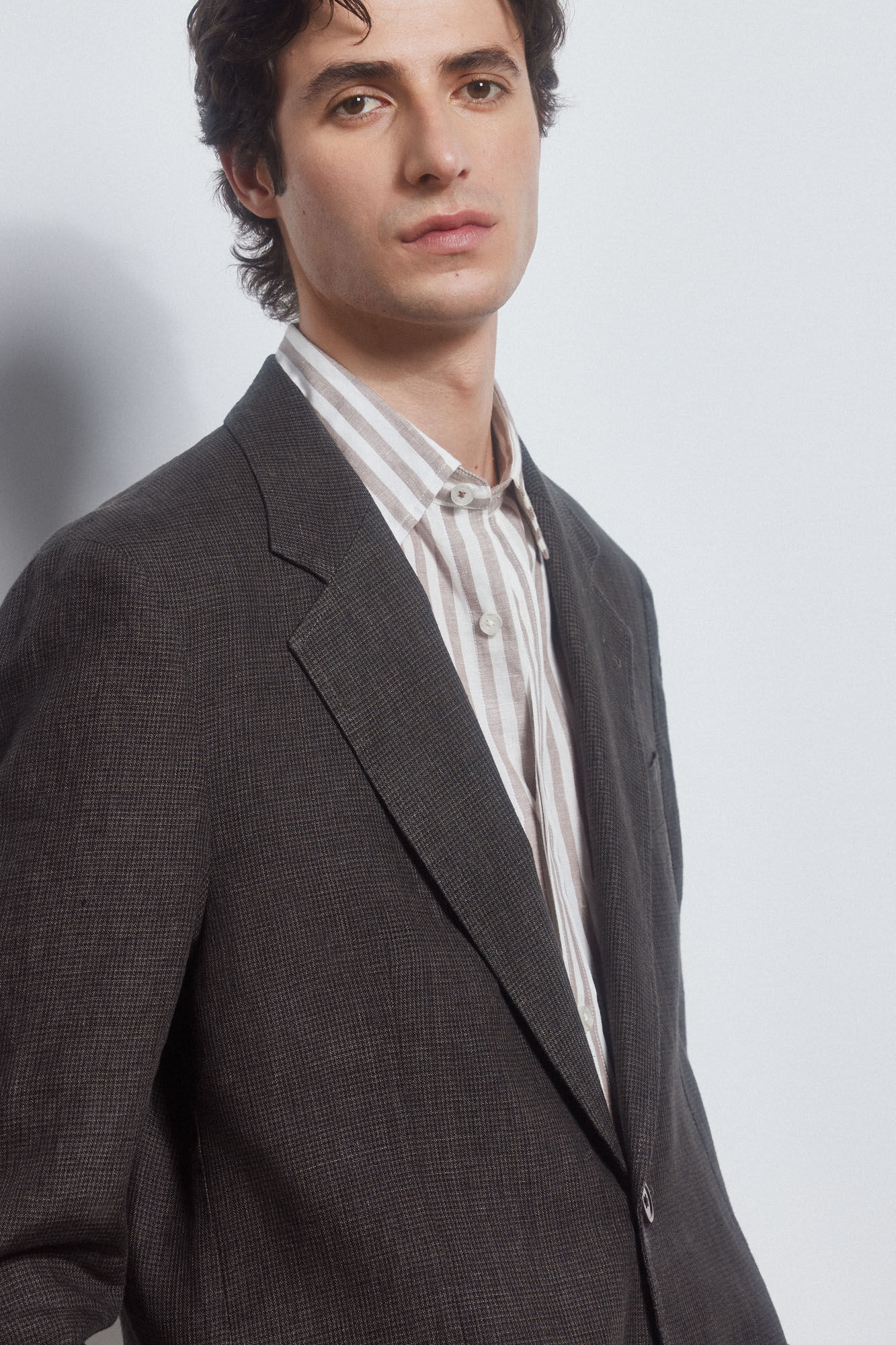 Pedro del Hierro Linen blazer Brown