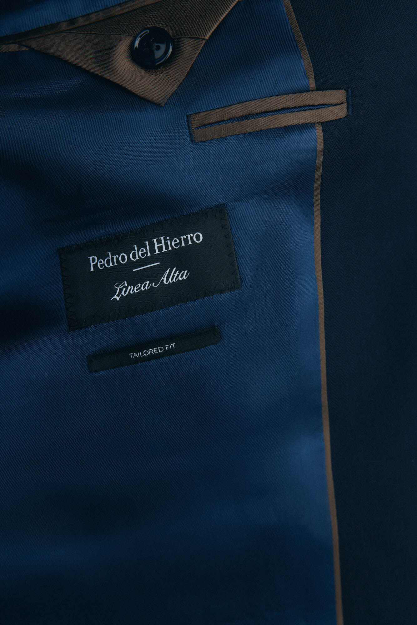 Pedro del Hierro Tailored fit blue back structured blazer Blue