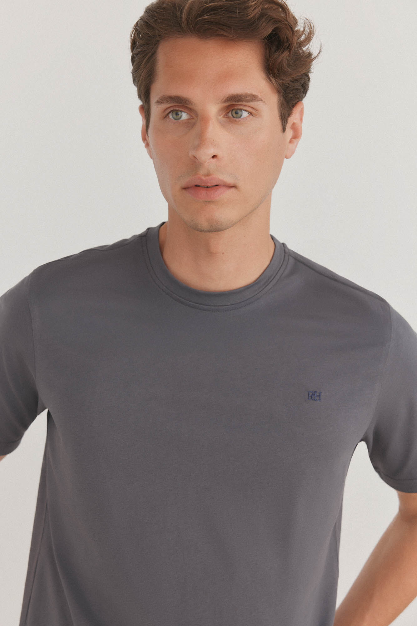 Pedro del Hierro Basic T-shirt Grey
