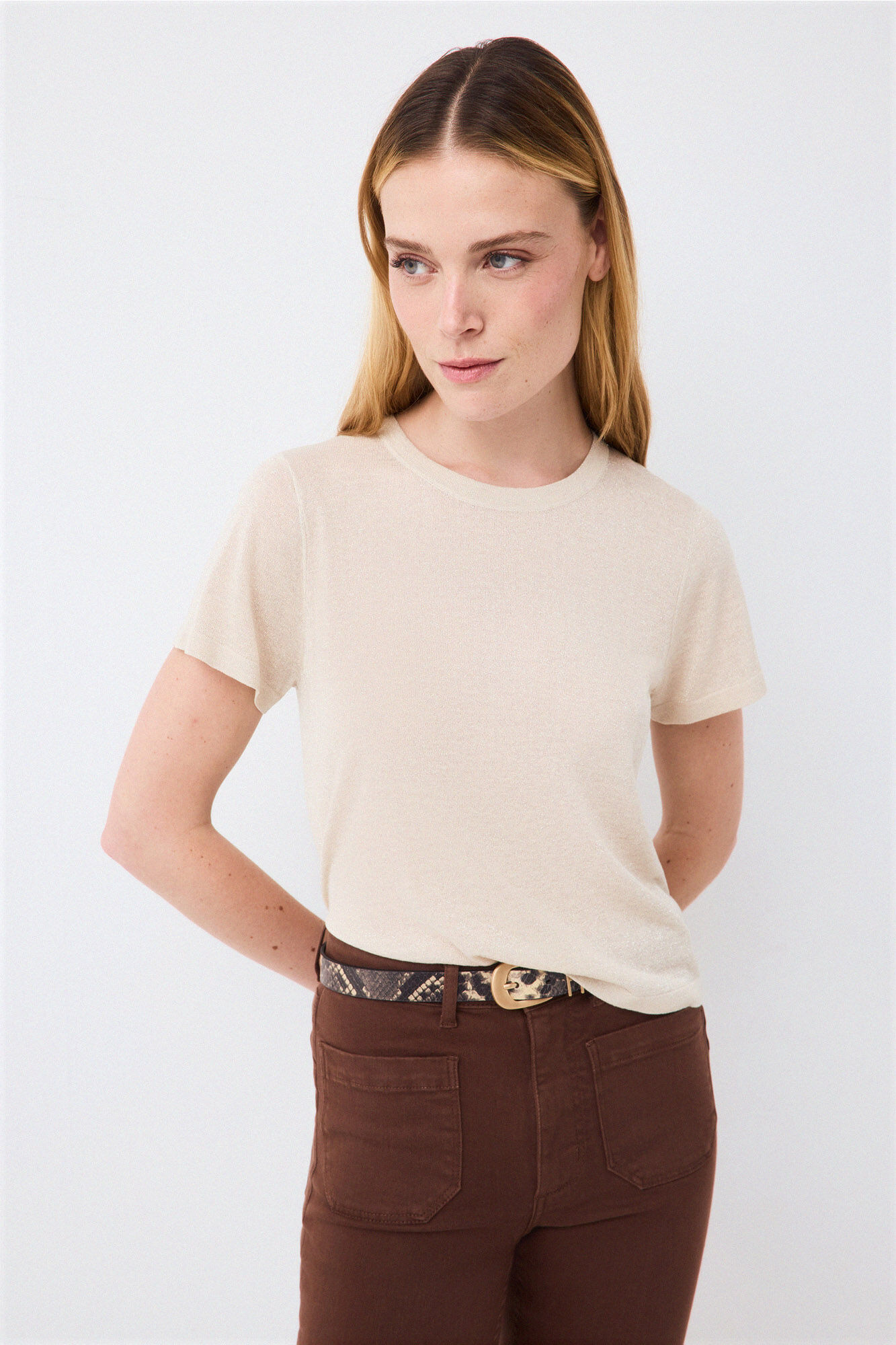 Pedro del Hierro Lurex knit top