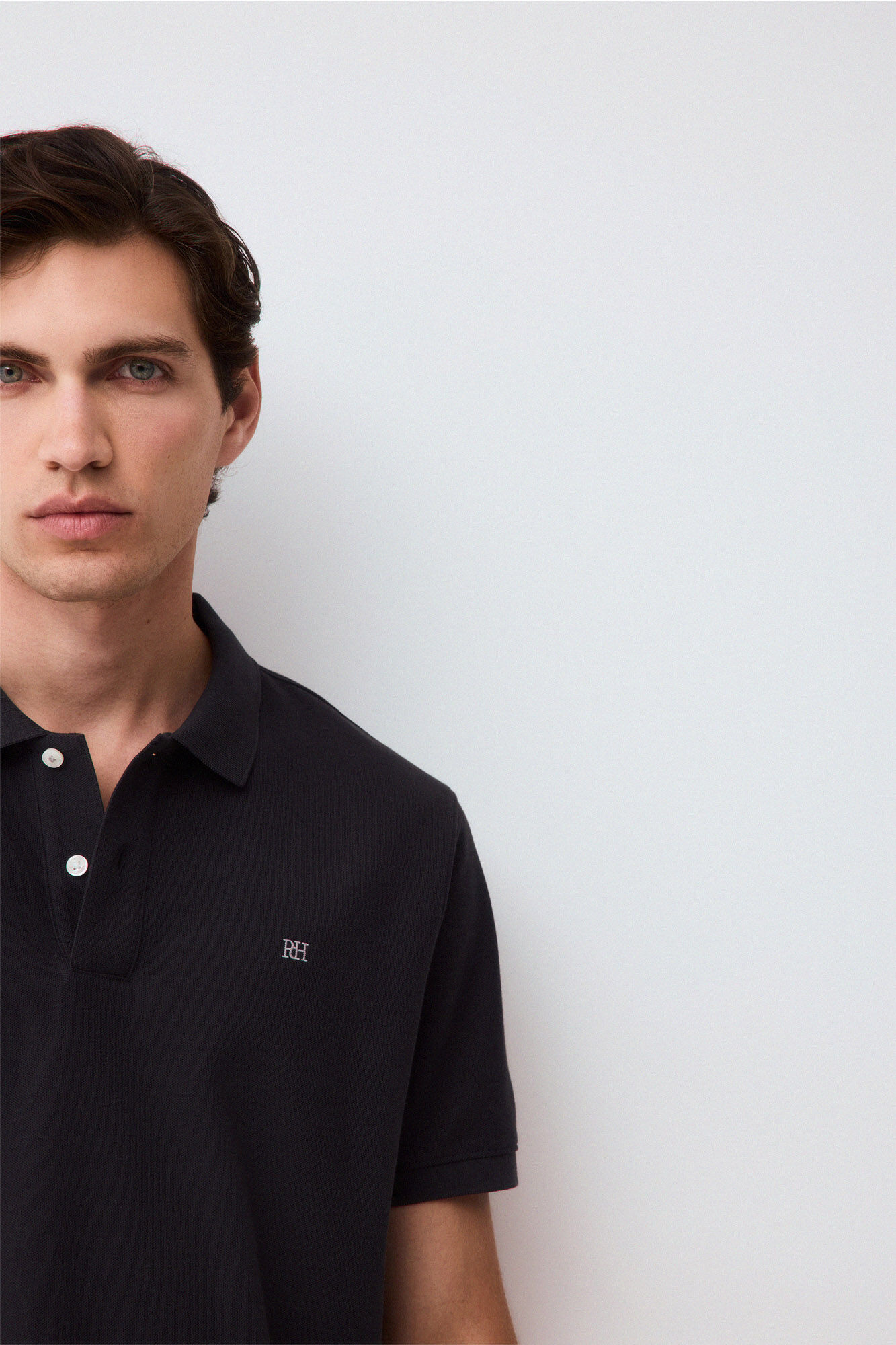 Pedro del Hierro Piqu&eacute; basic polo shirt Grey