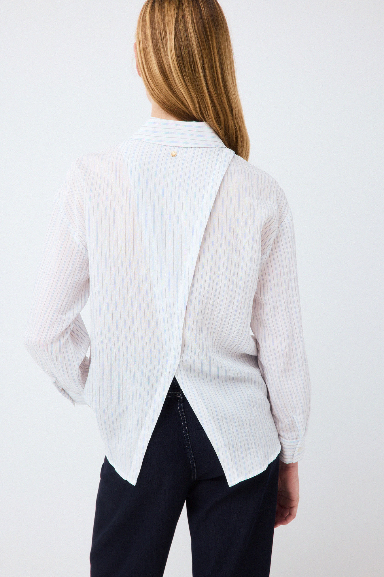 Pedro del Hierro Striped loose shirt Ecru