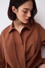 Pedro del Hierro Plain short shirt Brown