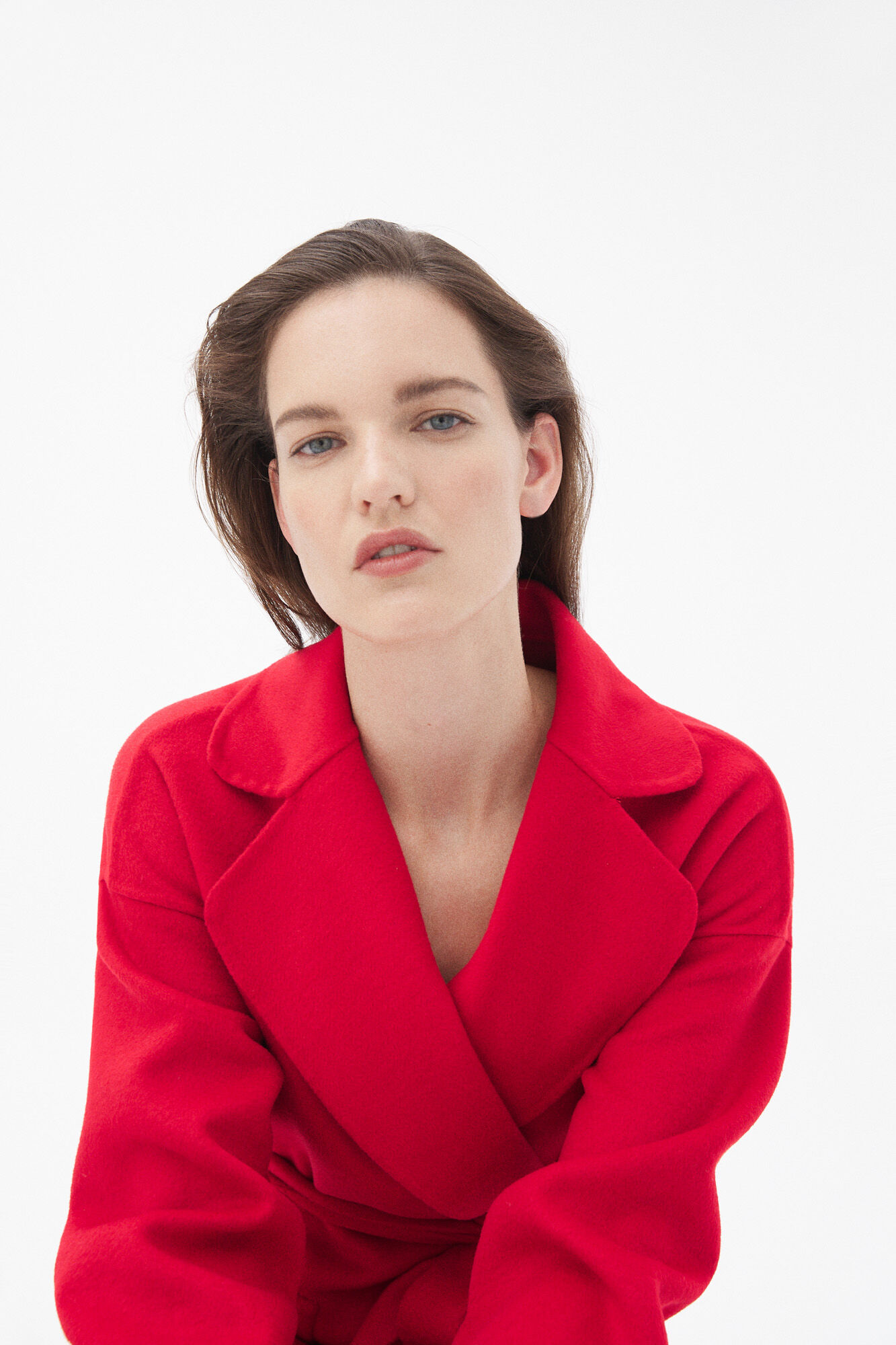 Pedro del Hierro Sobretudo comprido dupla face Vermelho