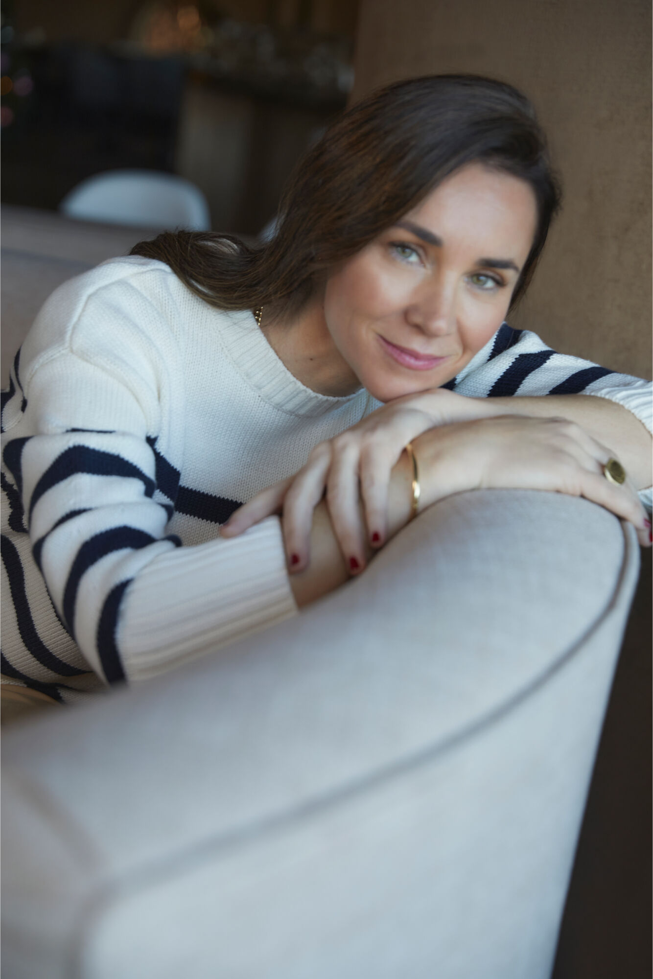 Pedro del Hierro Jersey oversize riscas bicolores Azul