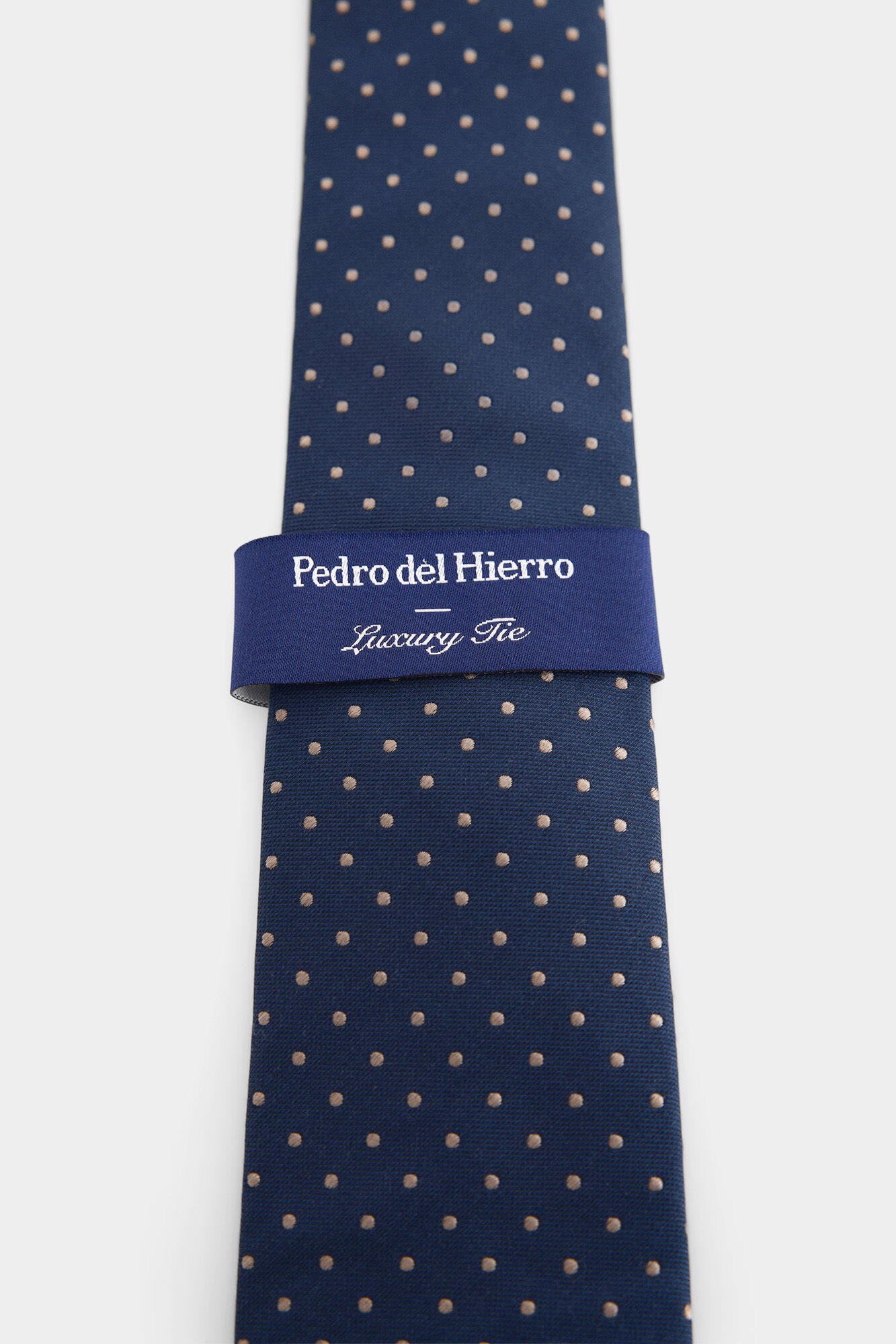 Pedro del Hierro Natural silk tie Blue
