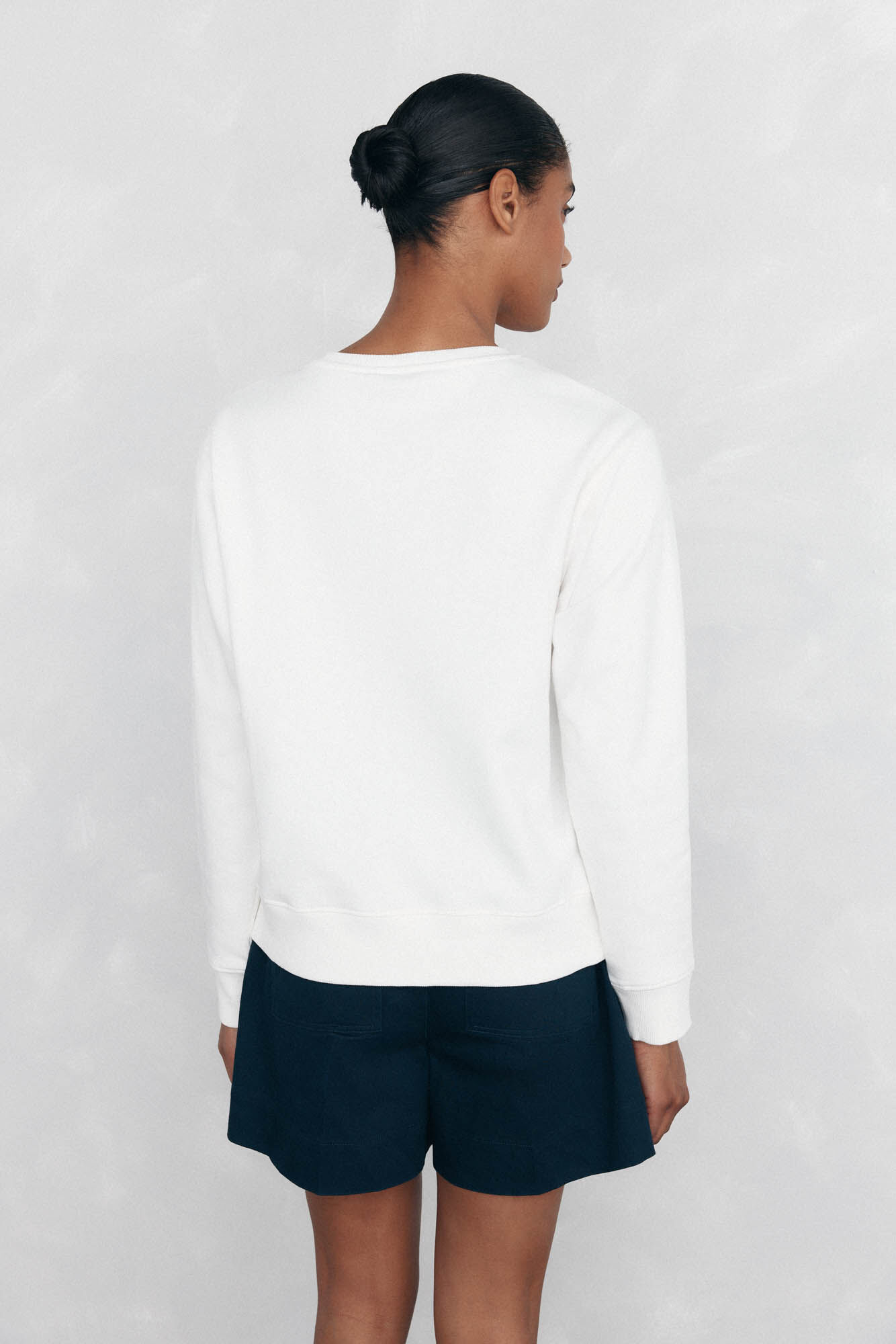 Pedro del Hierro Plain cotton sweatshirt White