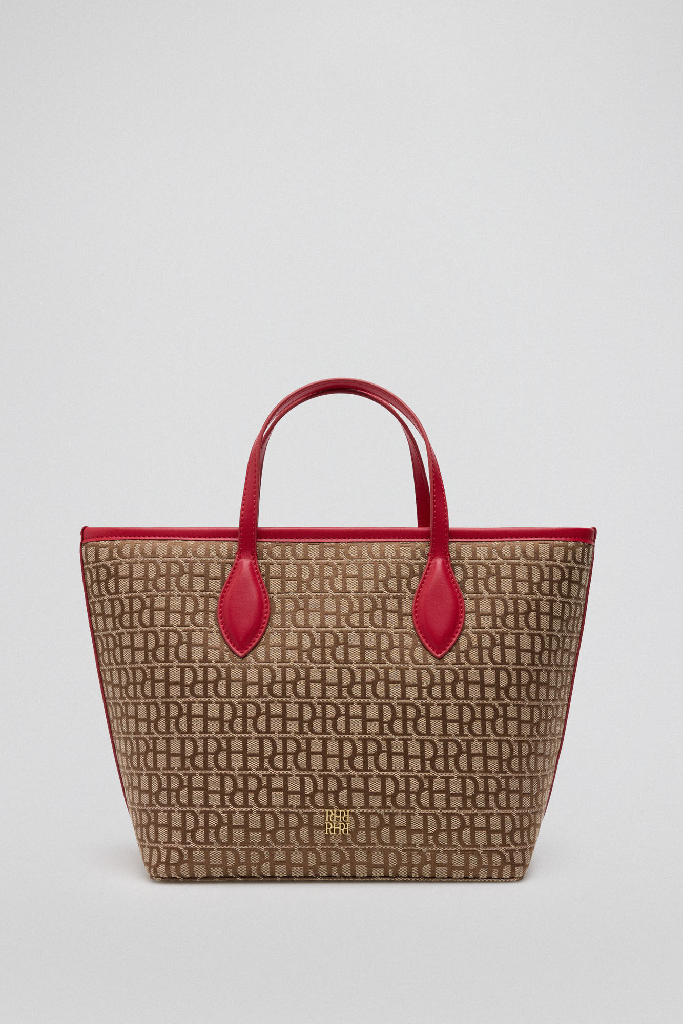 Pedro del Hierro Bolso mini shopper jacquard Marr&oacute;n