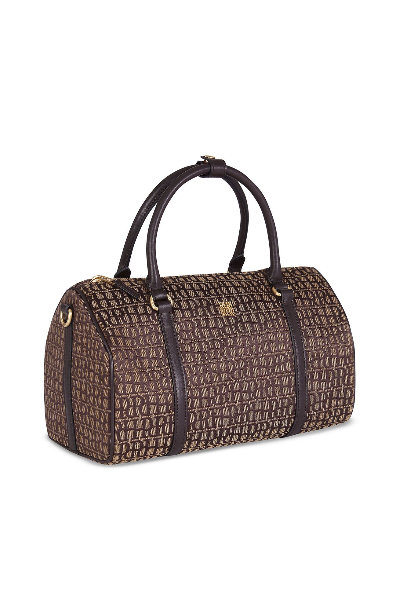 Pedro del Hierro Jacquard bowling bag Brown